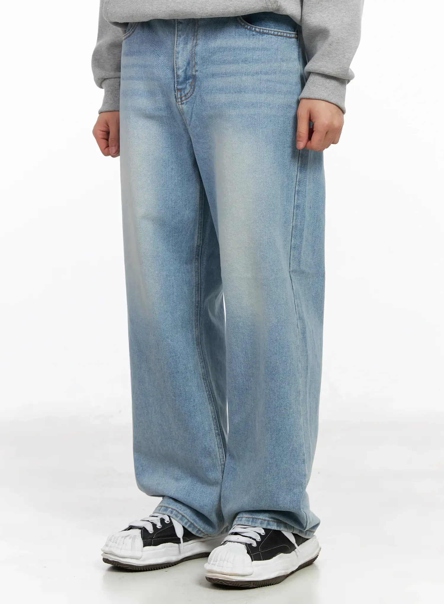 Men's Washed Wide-Fit Jeans IM511 - Image 5