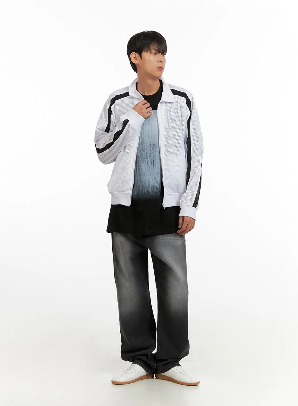 Men's Washed Wide Fit Jeans IU418