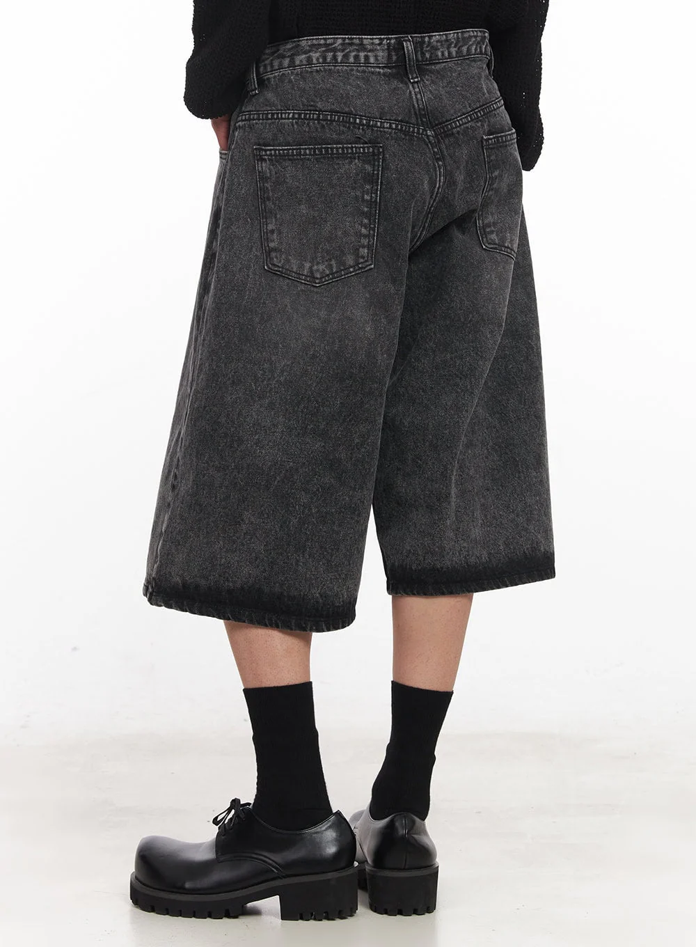 Men's Washed Wide-Fit Jorts IY505 - Image 4