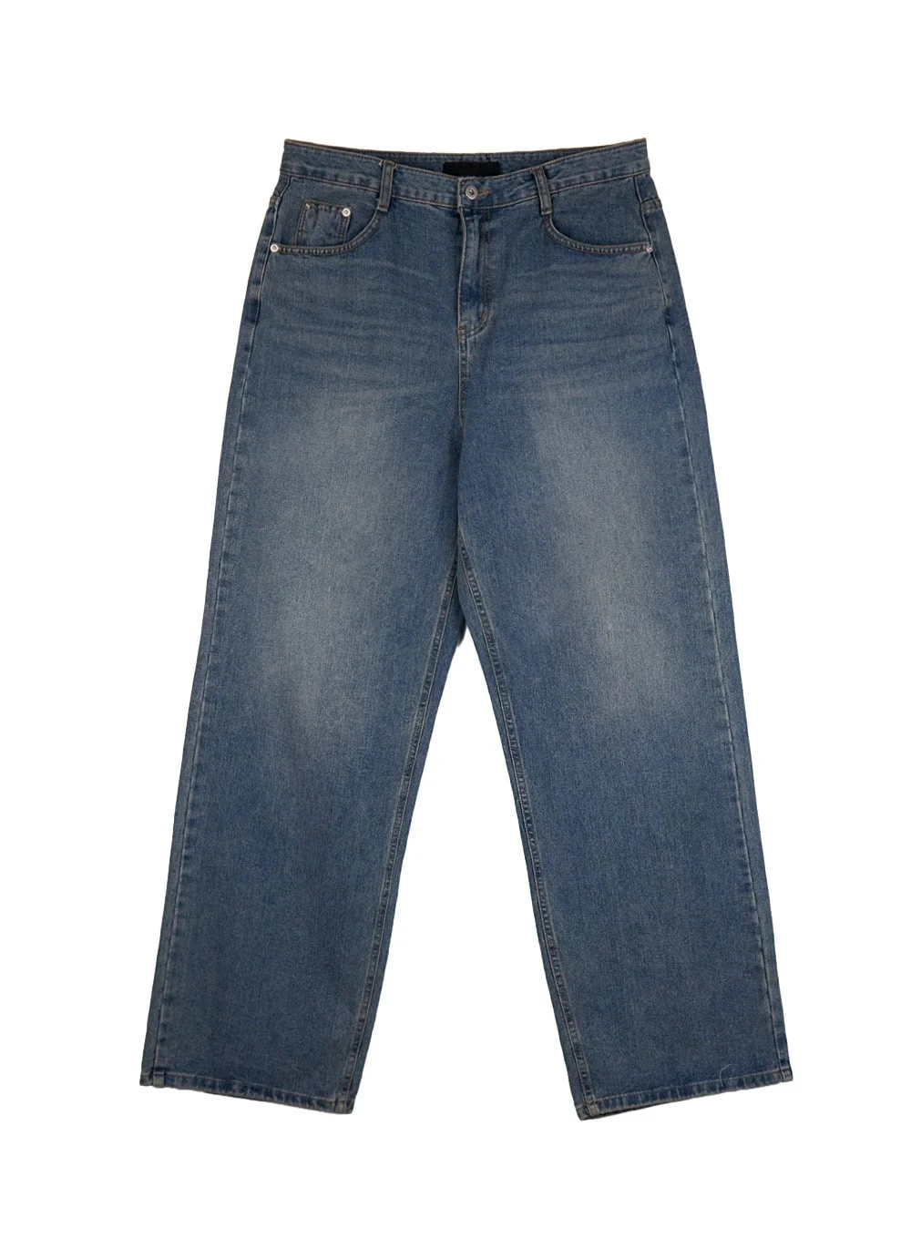Men's Washed Wide-Leg Jeans IF517 - Image 11