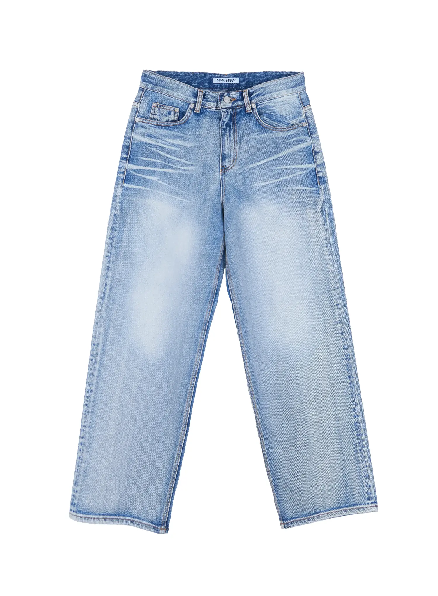 Men's Washed Wide-Leg Jeans IL518 - Image 18