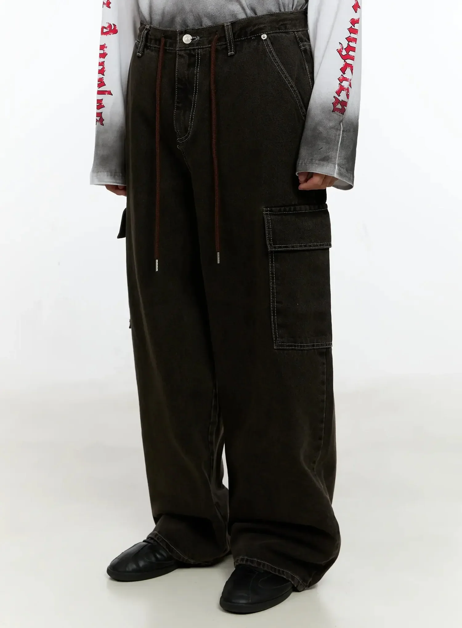 Men's Wide Cargo Jeans IN525