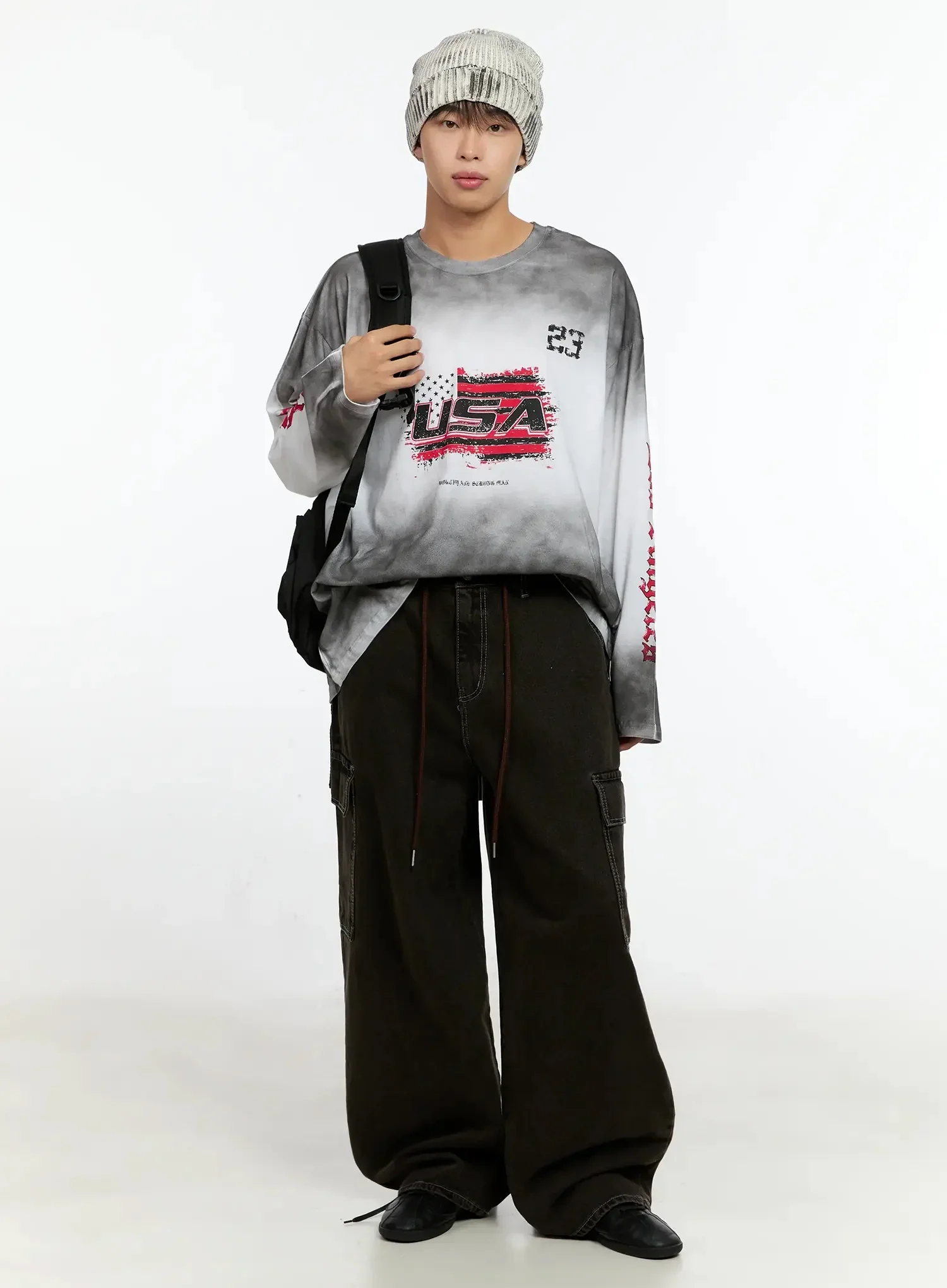 Men's Wide Cargo Jeans IN525 - Image 14