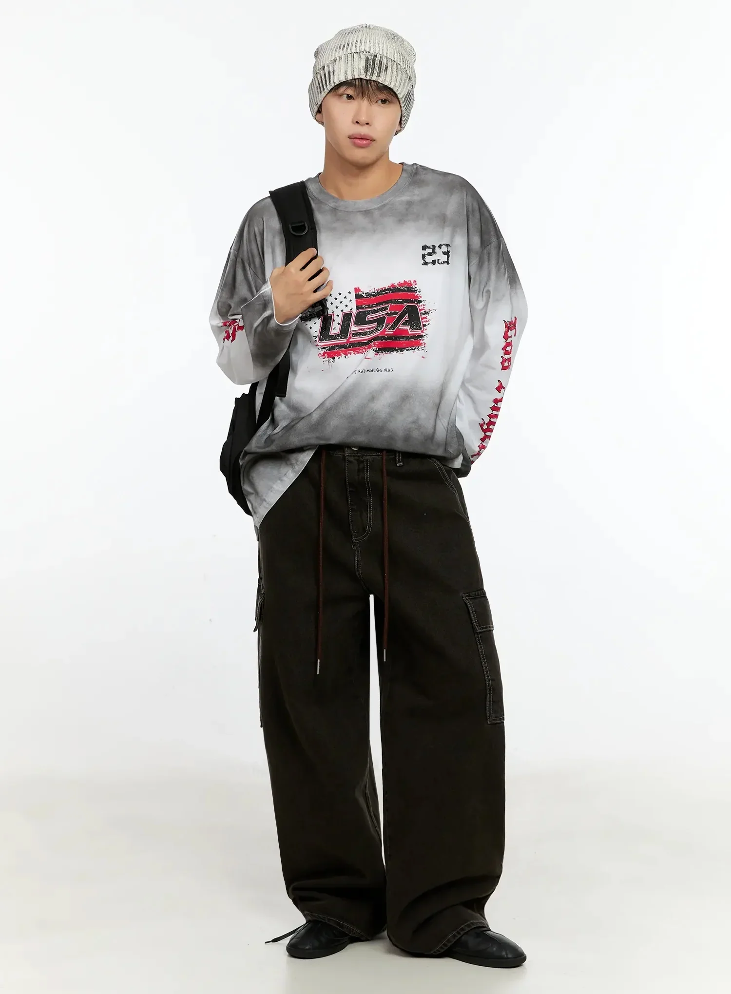 Men's Wide Cargo Jeans IN525 - Image 2