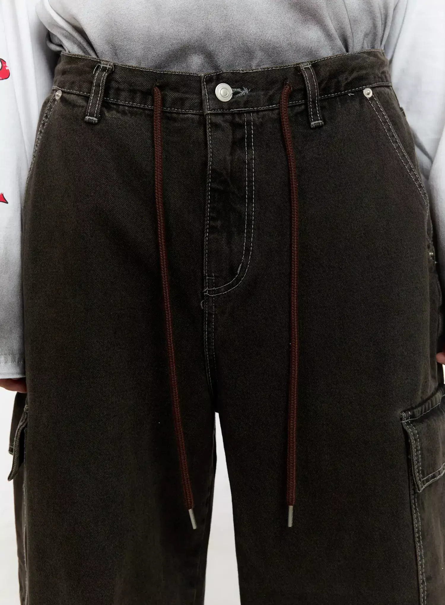 Men's Wide Cargo Jeans IN525 - Image 4