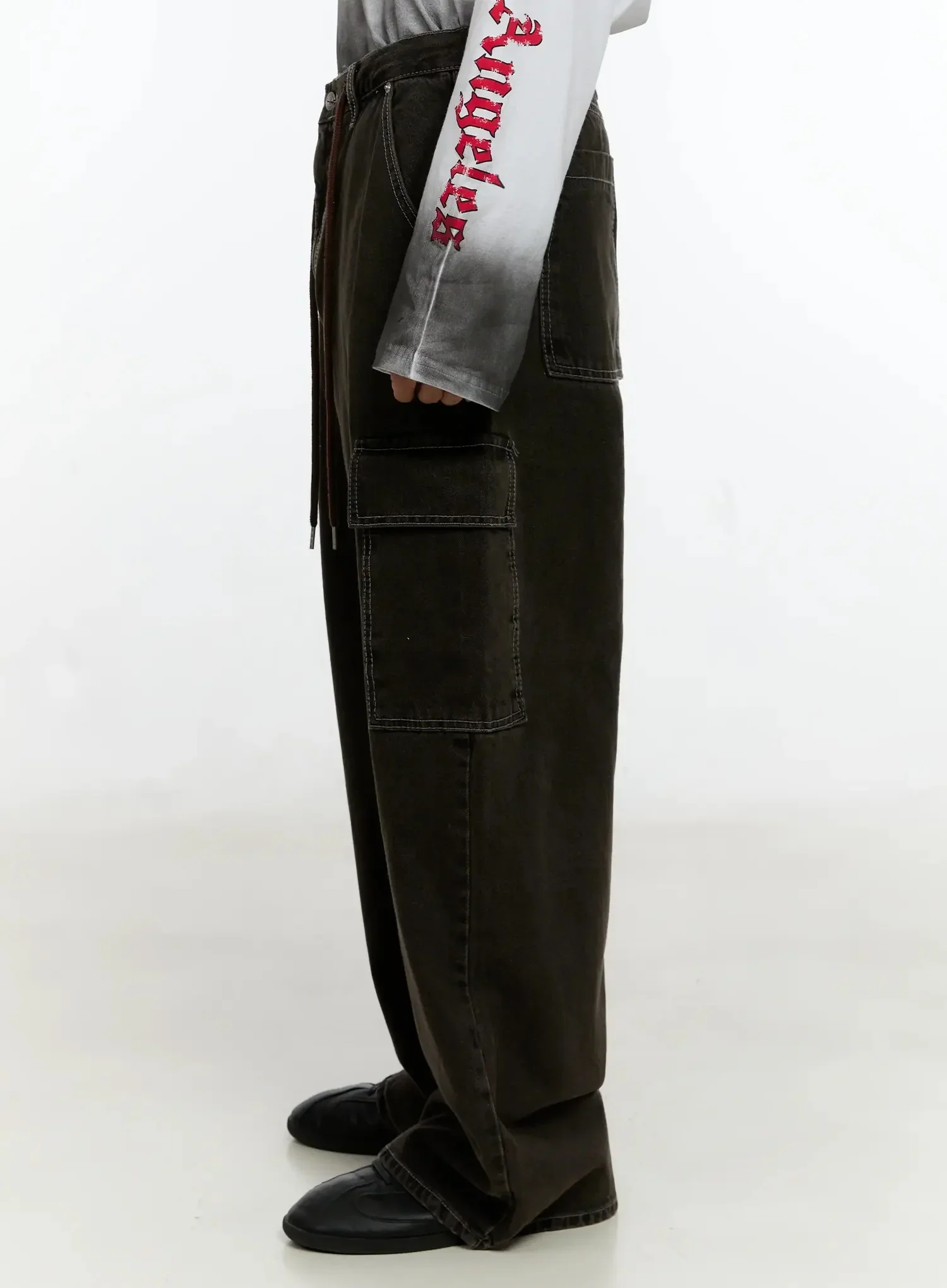 Men's Wide Cargo Jeans IN525 - Image 6