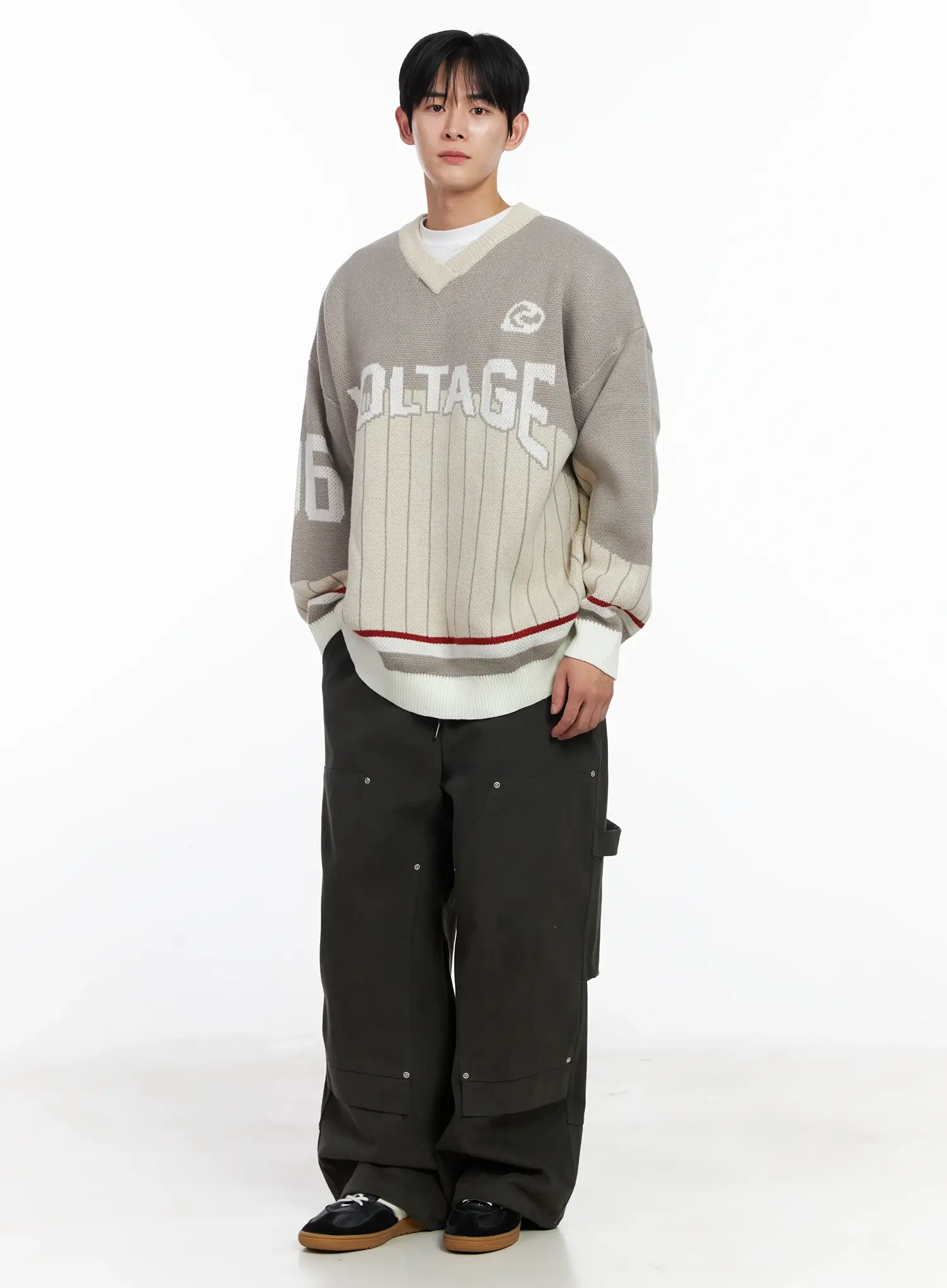 Men's Wide Cotton Carpenter Pants IJ521 - Image 11