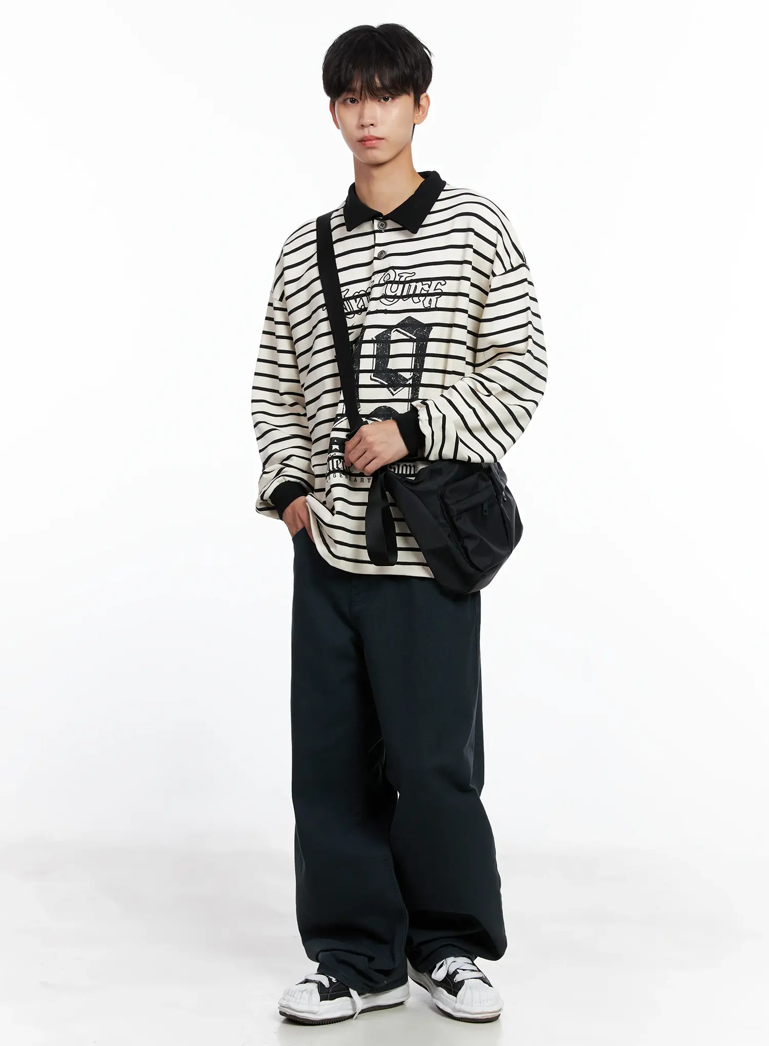 Men's Wide Cotton Pants IS519 - Image 2