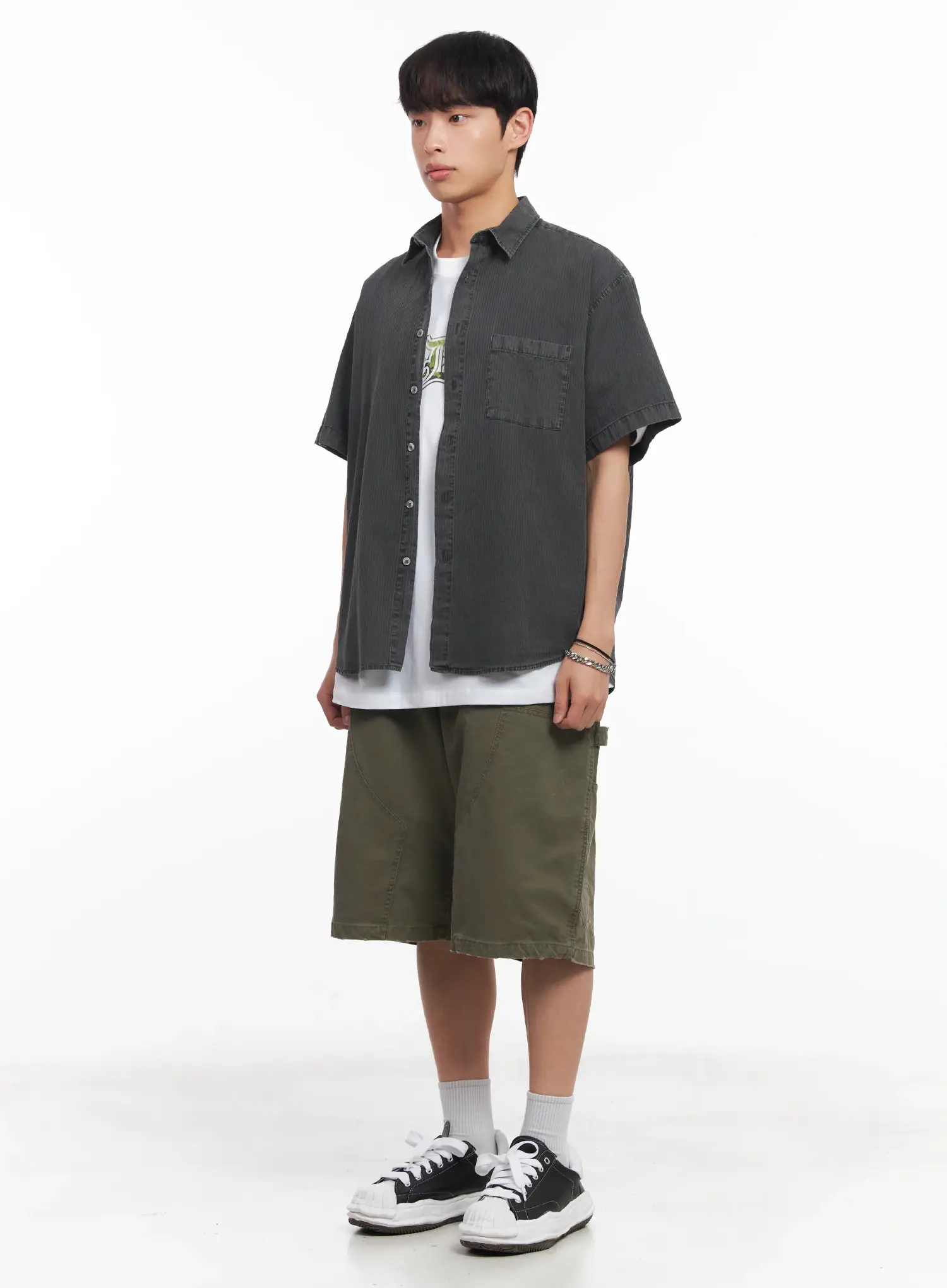 Men's Wide-Fit Bermuda Shorts IU519 - Image 11