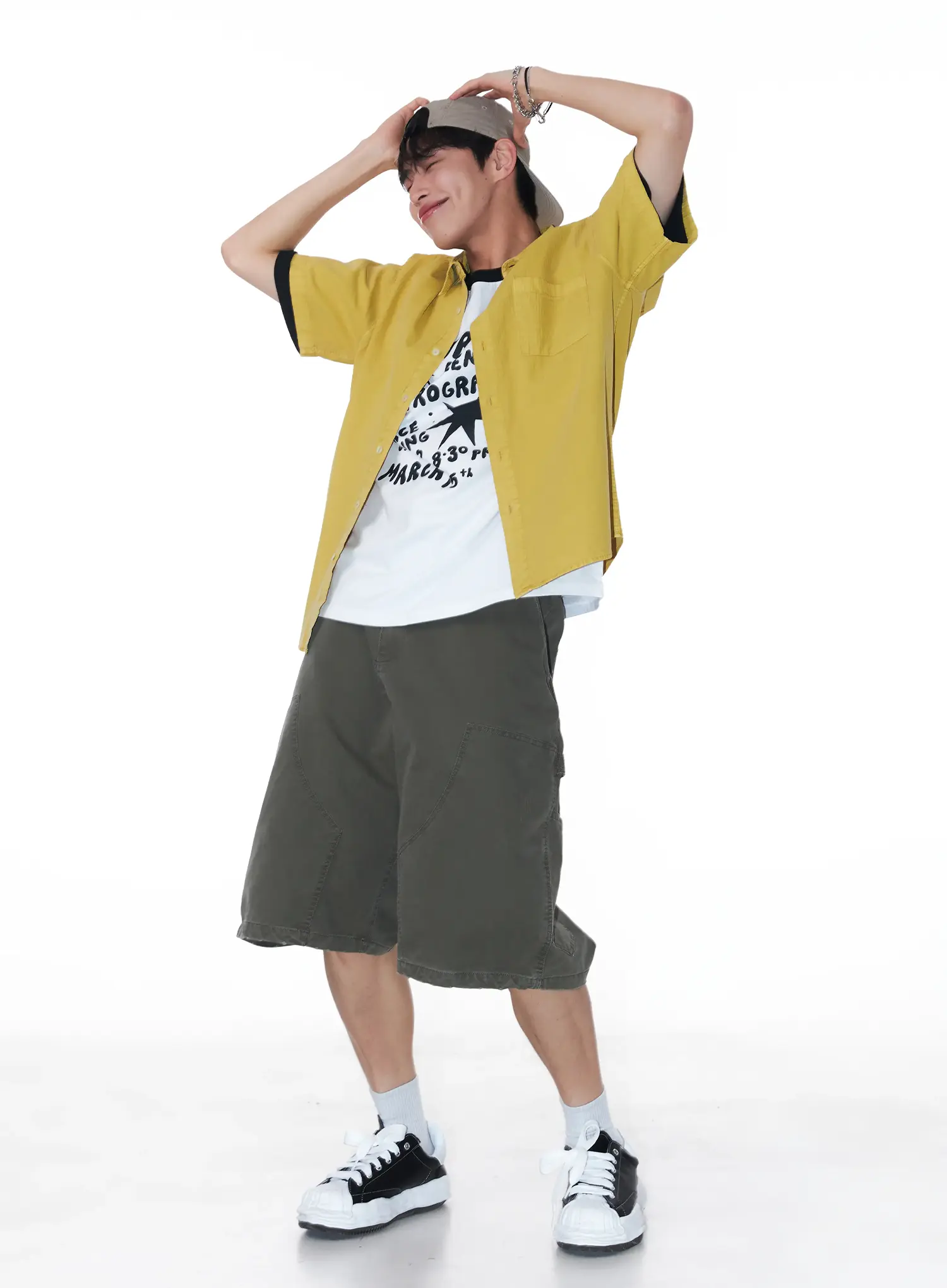 Men's Wide-Fit Bermuda Shorts IU519 - Image 18