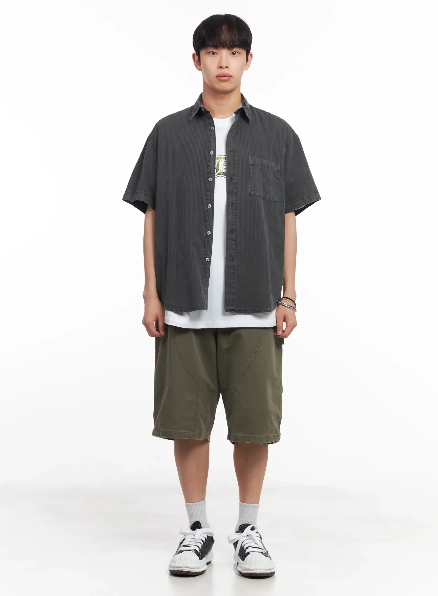 Men's Wide-Fit Bermuda Shorts IU519 - Image 3