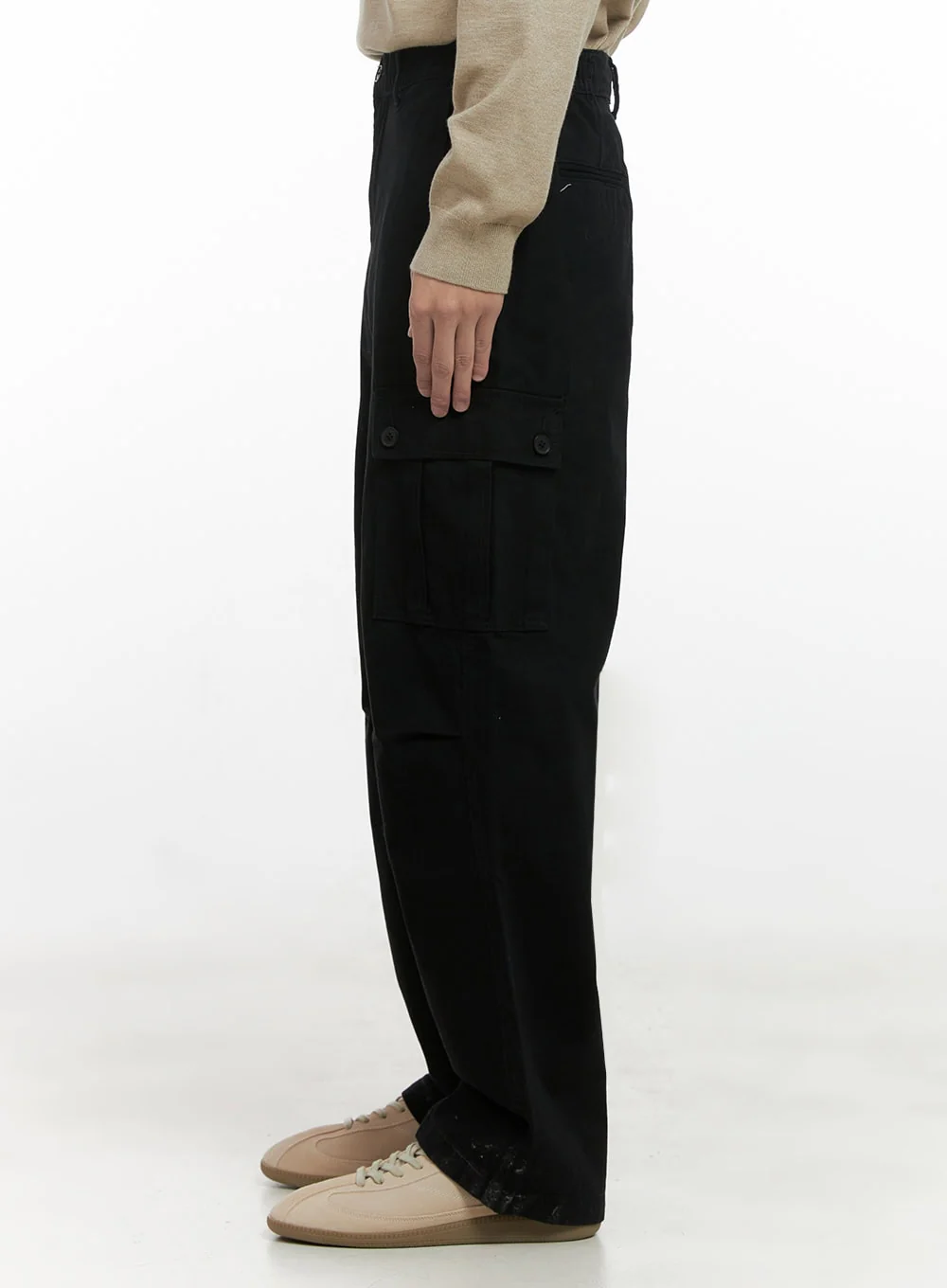 Men's Wide Fit Cargo Pockets Cotton Pants ID413 - Image 4