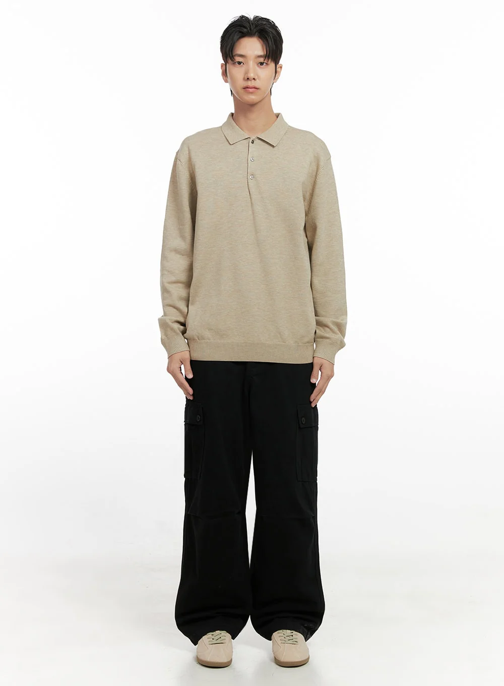 Men's Wide Fit Cargo Pockets Cotton Pants ID413 - Image 7
