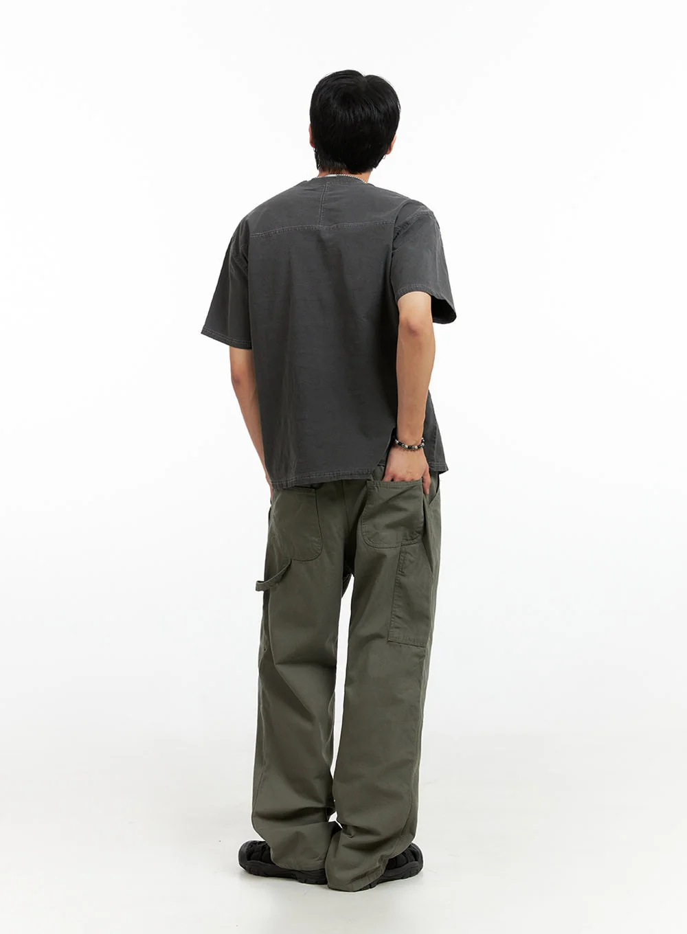 Men's Wide Fit Cotton Pants (Dark Green) IG402 - Image 8