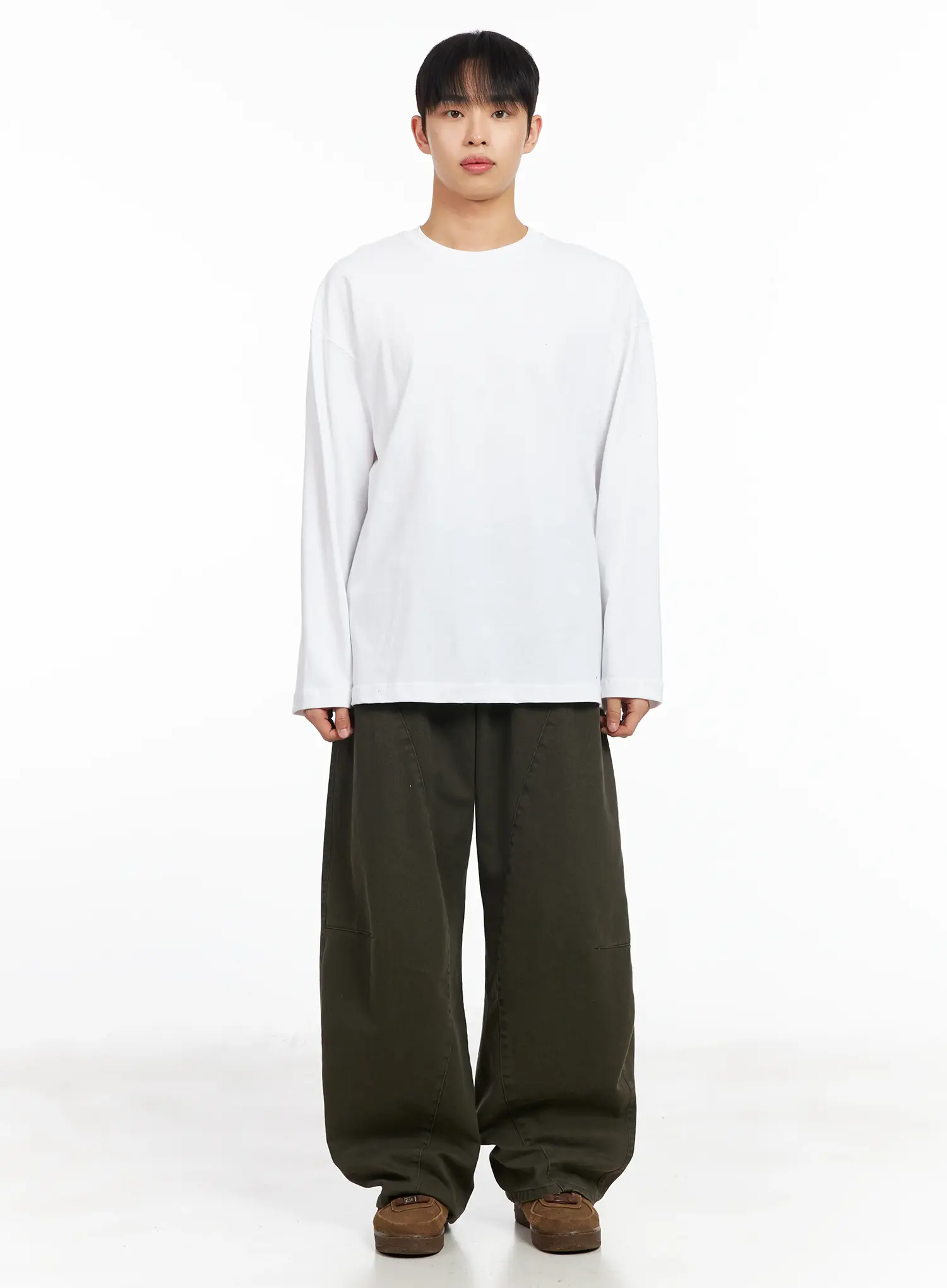 Men's Wide-Fit Cotton Pants IM511 - Image 4