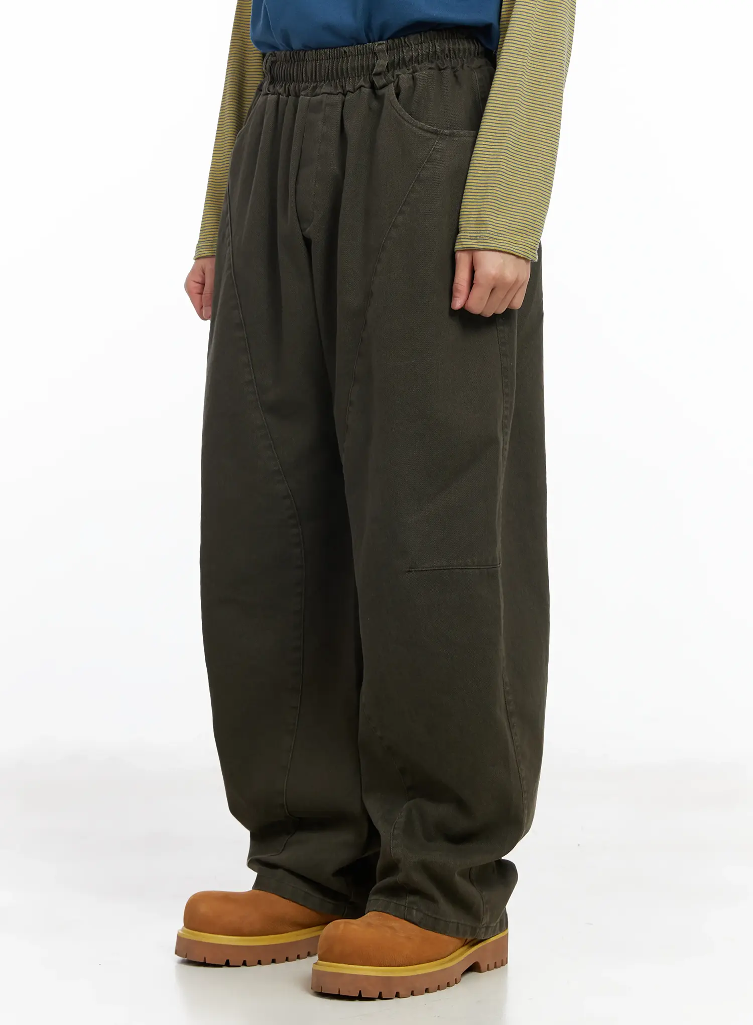 Men's Wide-Fit Cotton Pants IM511 - Image 5