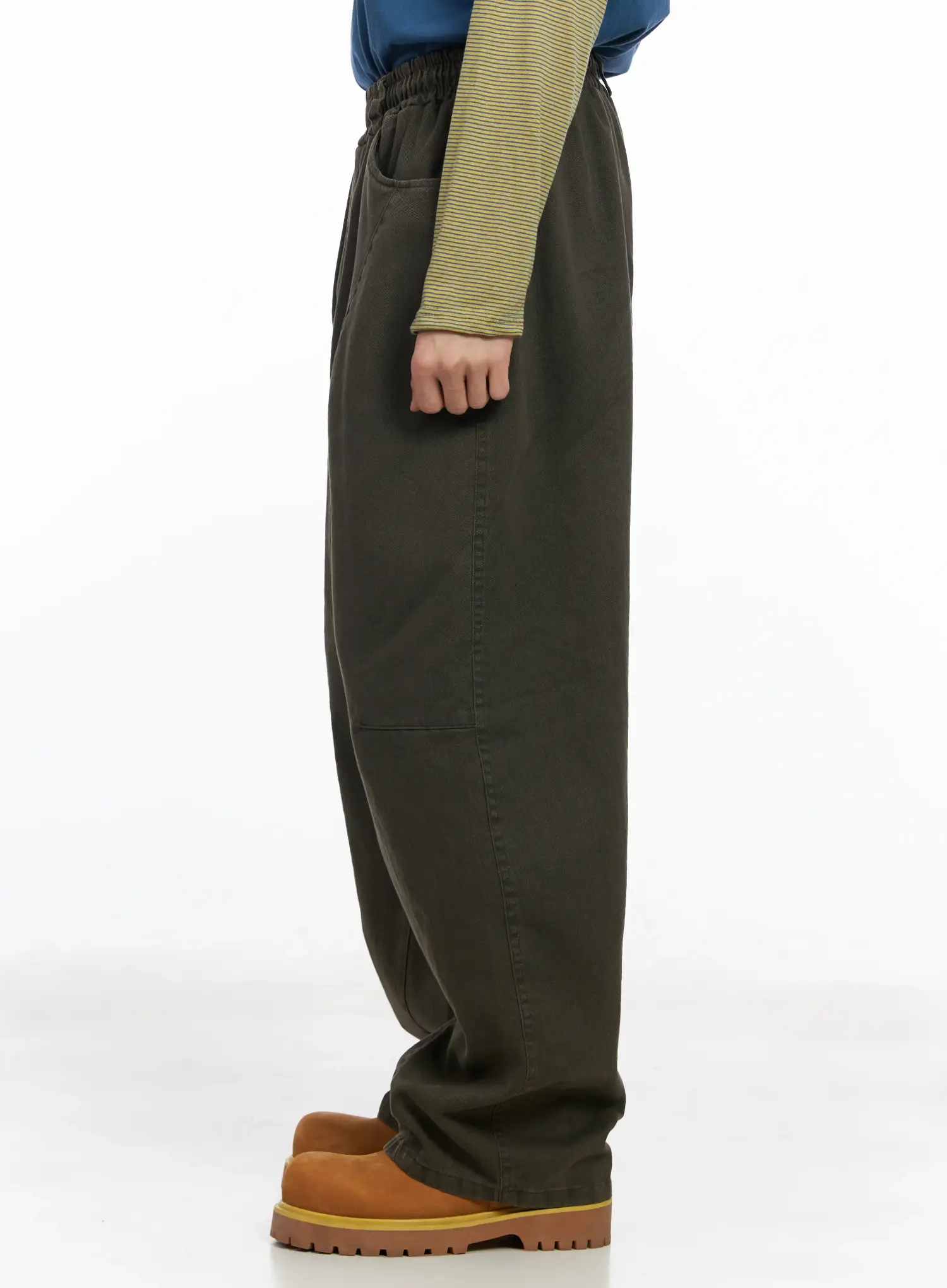 Men's Wide-Fit Cotton Pants IM511 - Image 6