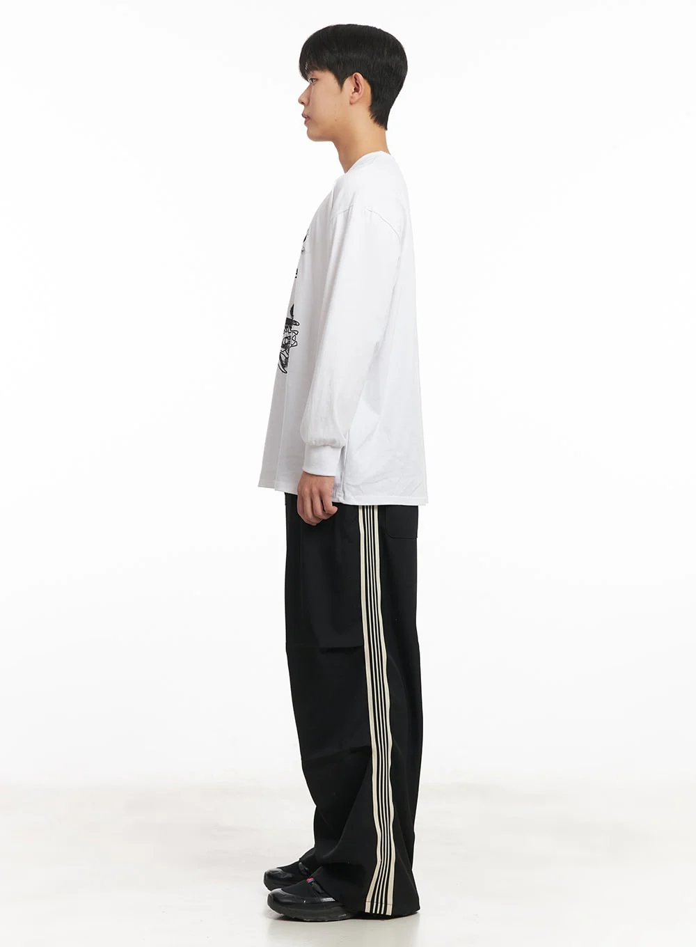 Men's Wide-Fit Striped Sweatpants IM517 - Image 8