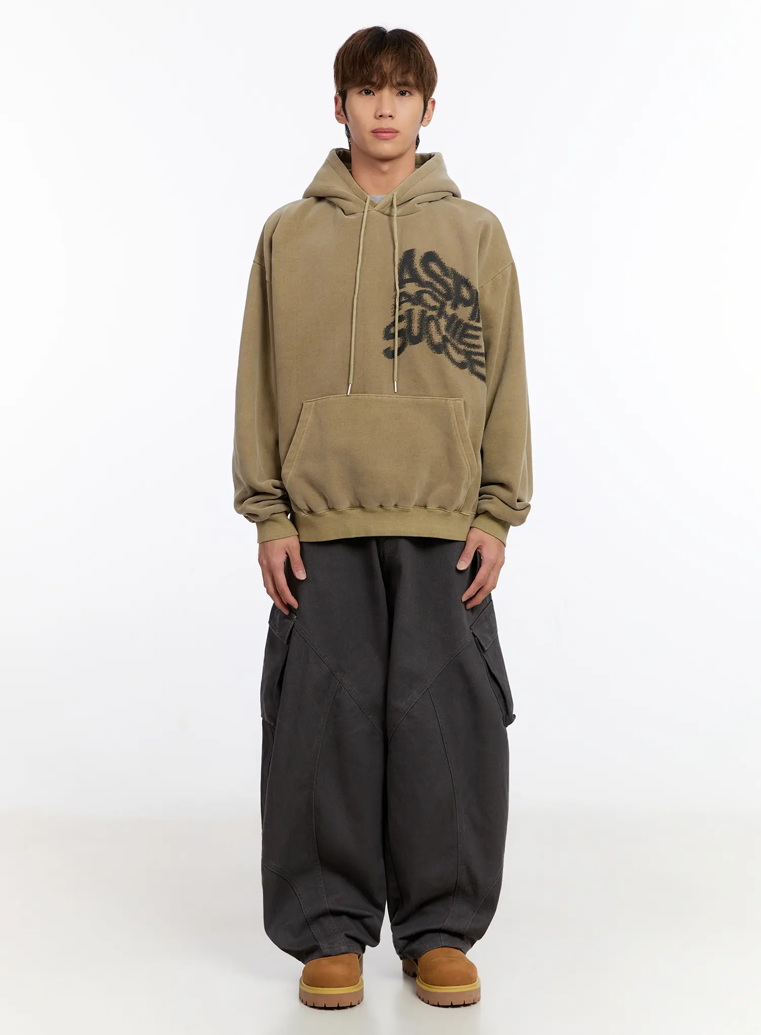 Men's Wide-Leg Cargo Pants IN528 - Image 4