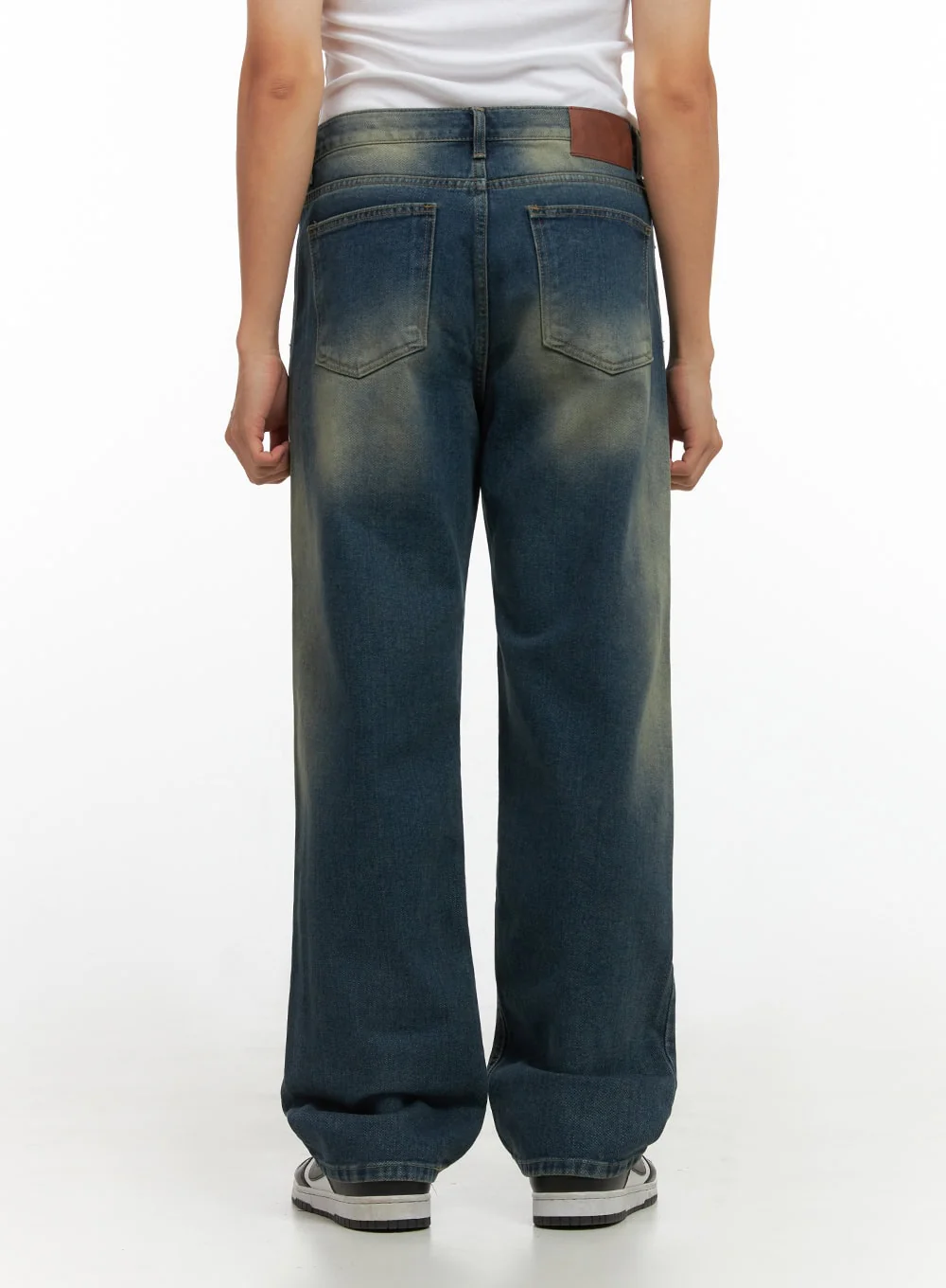 Men's Wide Leg Denim Jeans IO420 - Image 5