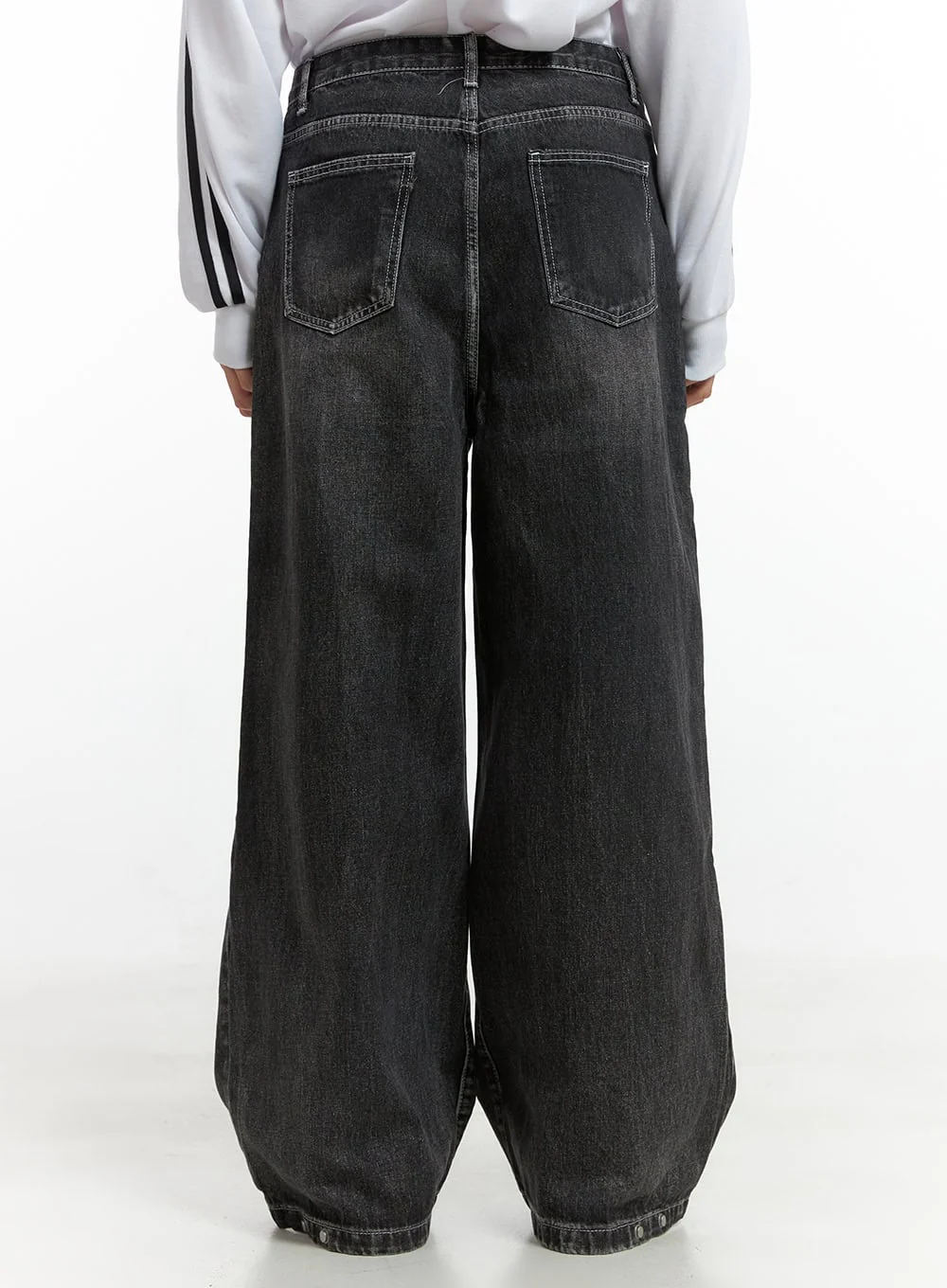 Men's Wide Leg Fit Denim Jeans IO417 - Image 6