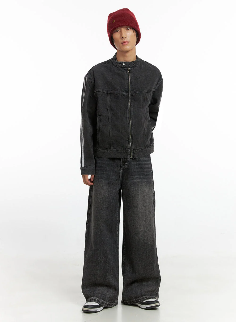 Men's Wide Leg Fit Denim Jeans IO417 - Image 7