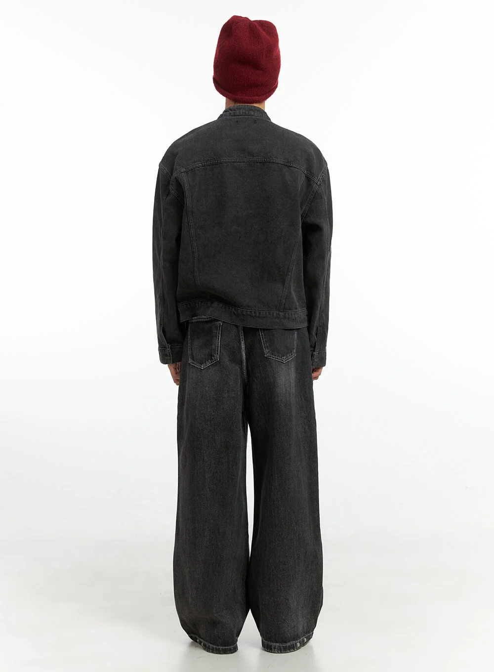 Men's Wide Leg Fit Denim Jeans IO417 - Image 9