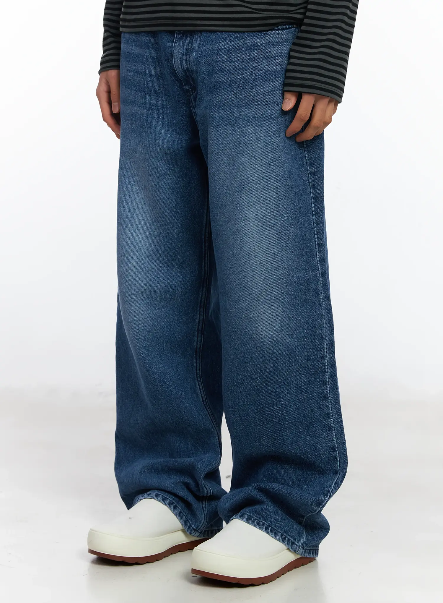 Men's Wide Leg Jeans IF506 - Image 4