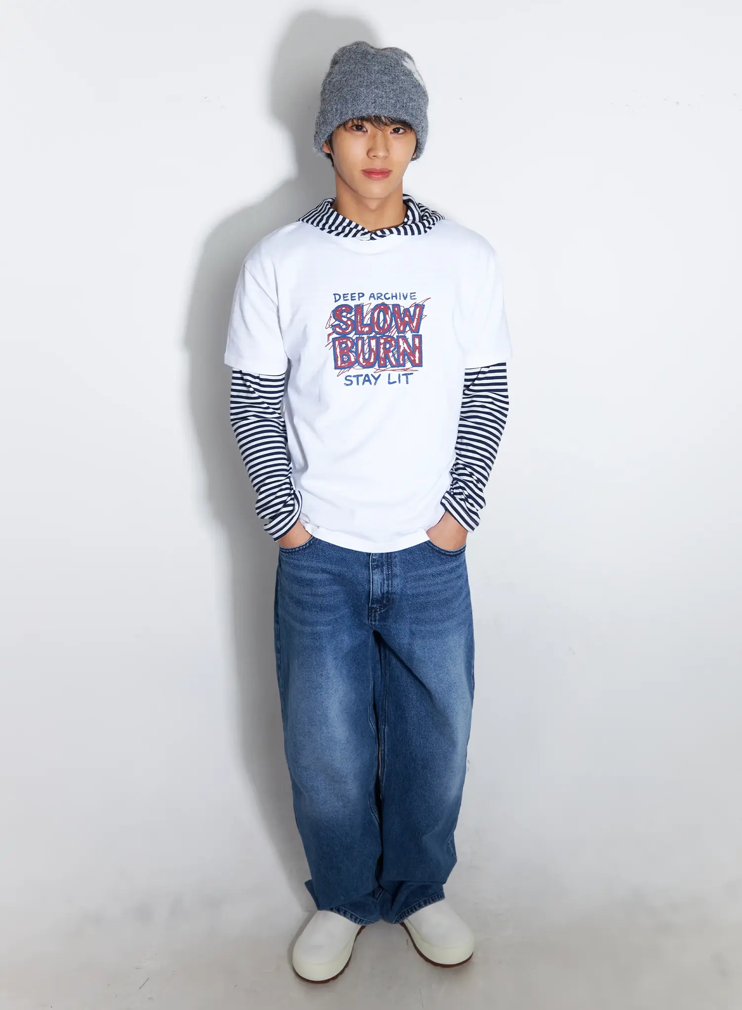 Men's Wide Leg Jeans IF506 - Image 8