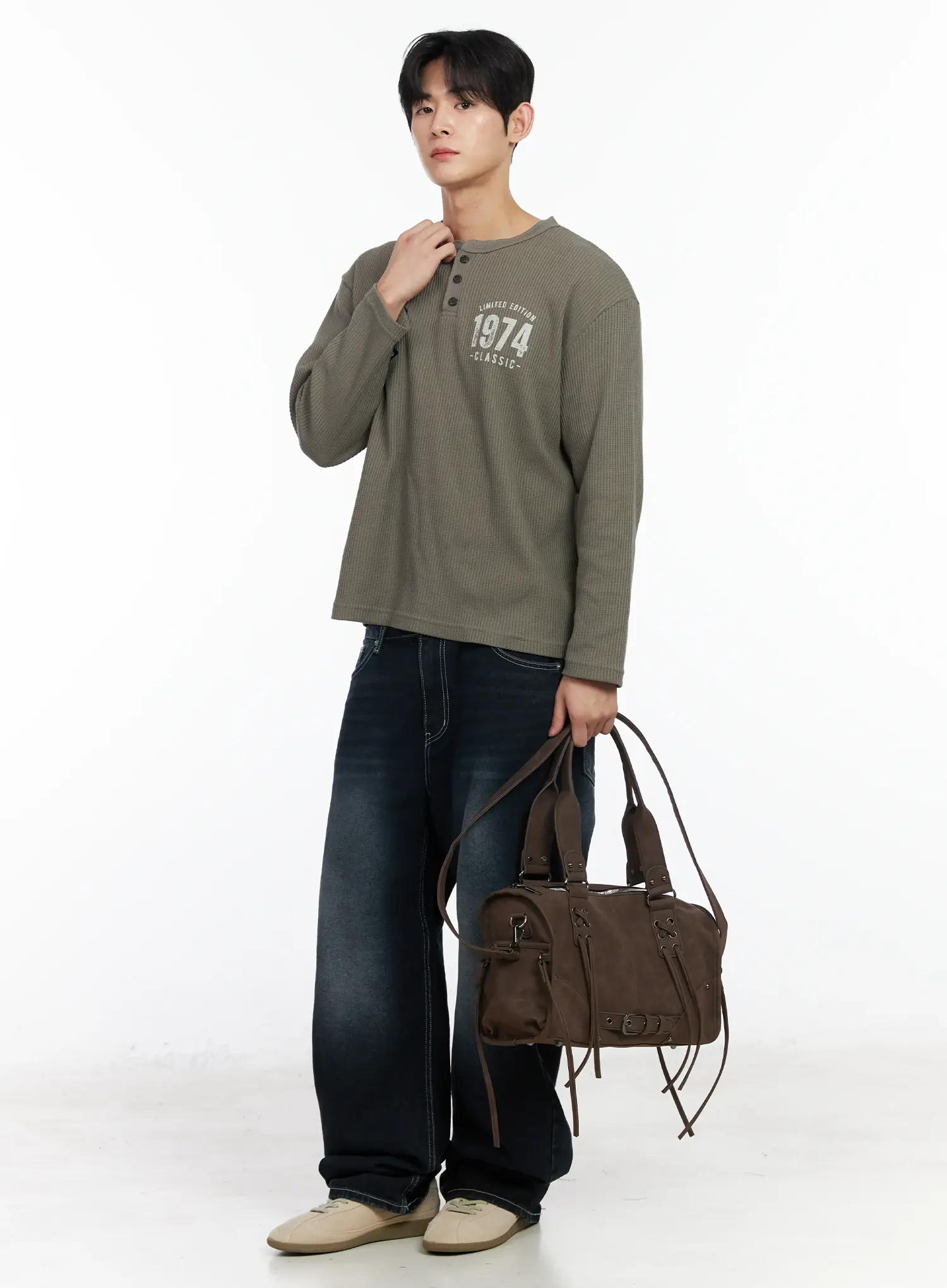 Men's Wide Leg Jeans IM523 - Image 9