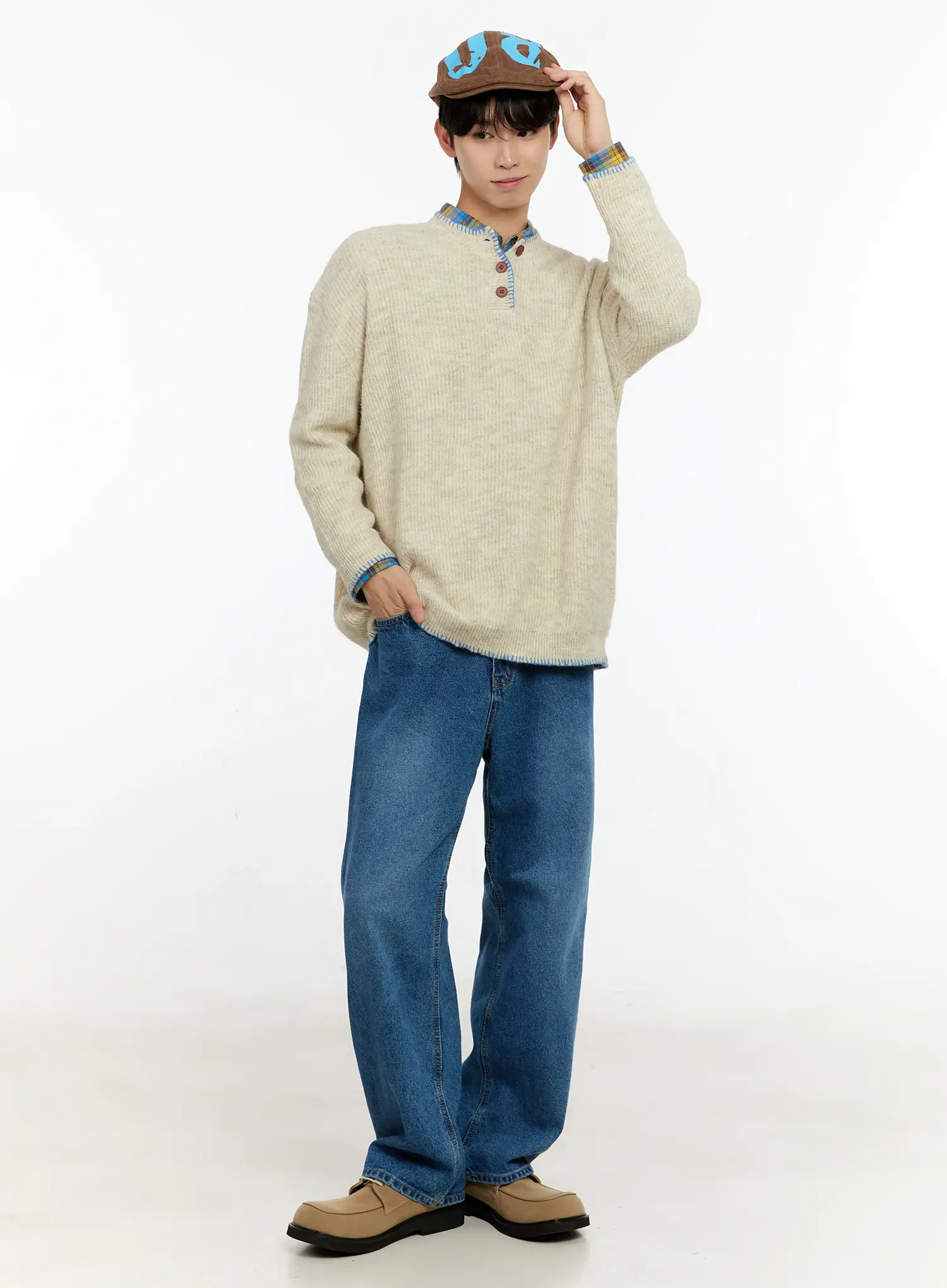 Men's Wide Leg Jeans IN503 - Image 2
