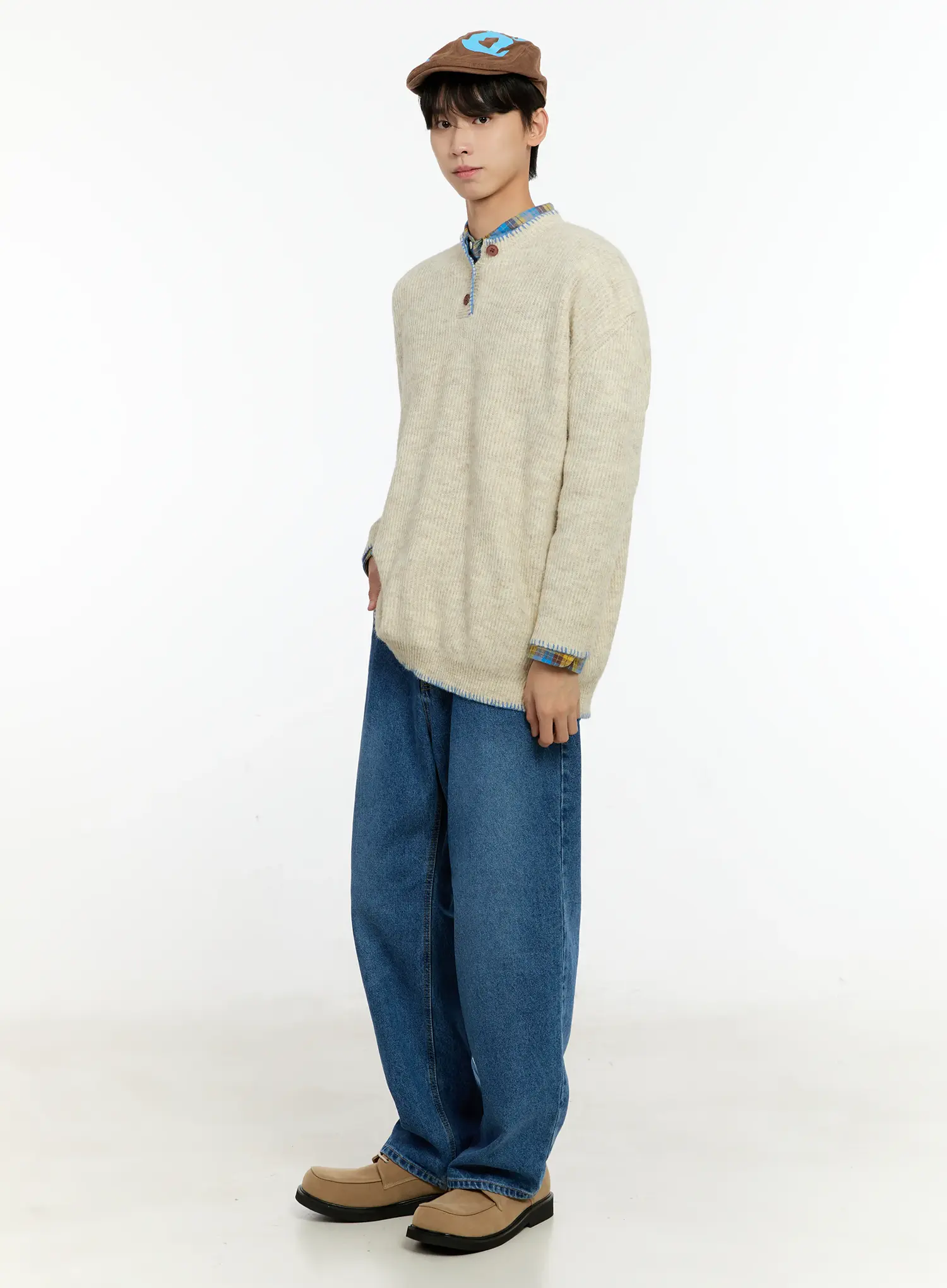 Men's Wide Leg Jeans IN503 - Image 7
