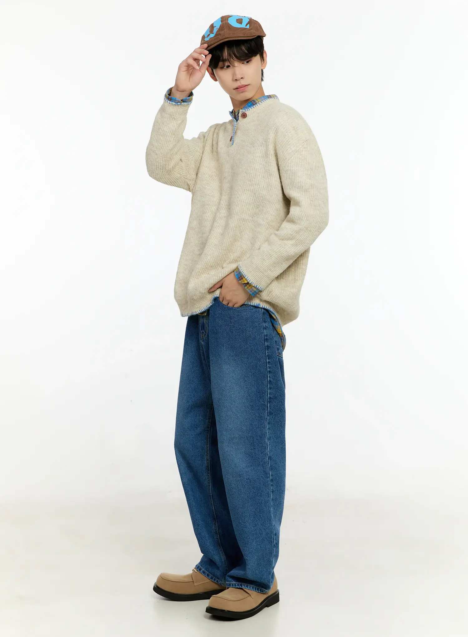 Men's Wide Leg Jeans IN503 - Image 8