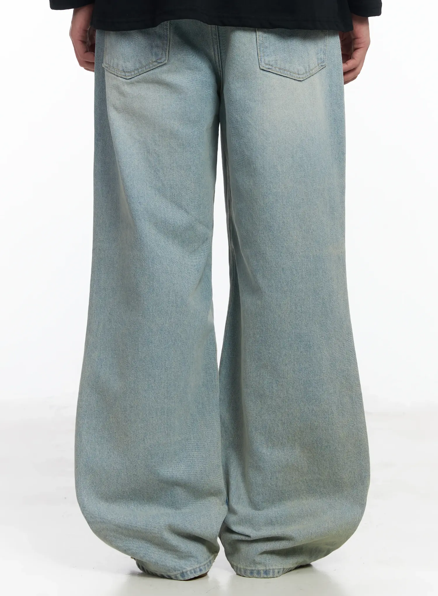 Men's Wide Leg Jeans (Light Blue) IF517 - Image 6