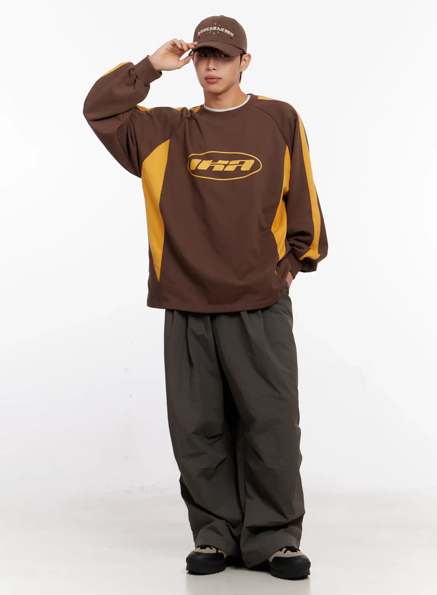 Men's Wide-Leg Parachute Padded Pants IO523 - Image 11