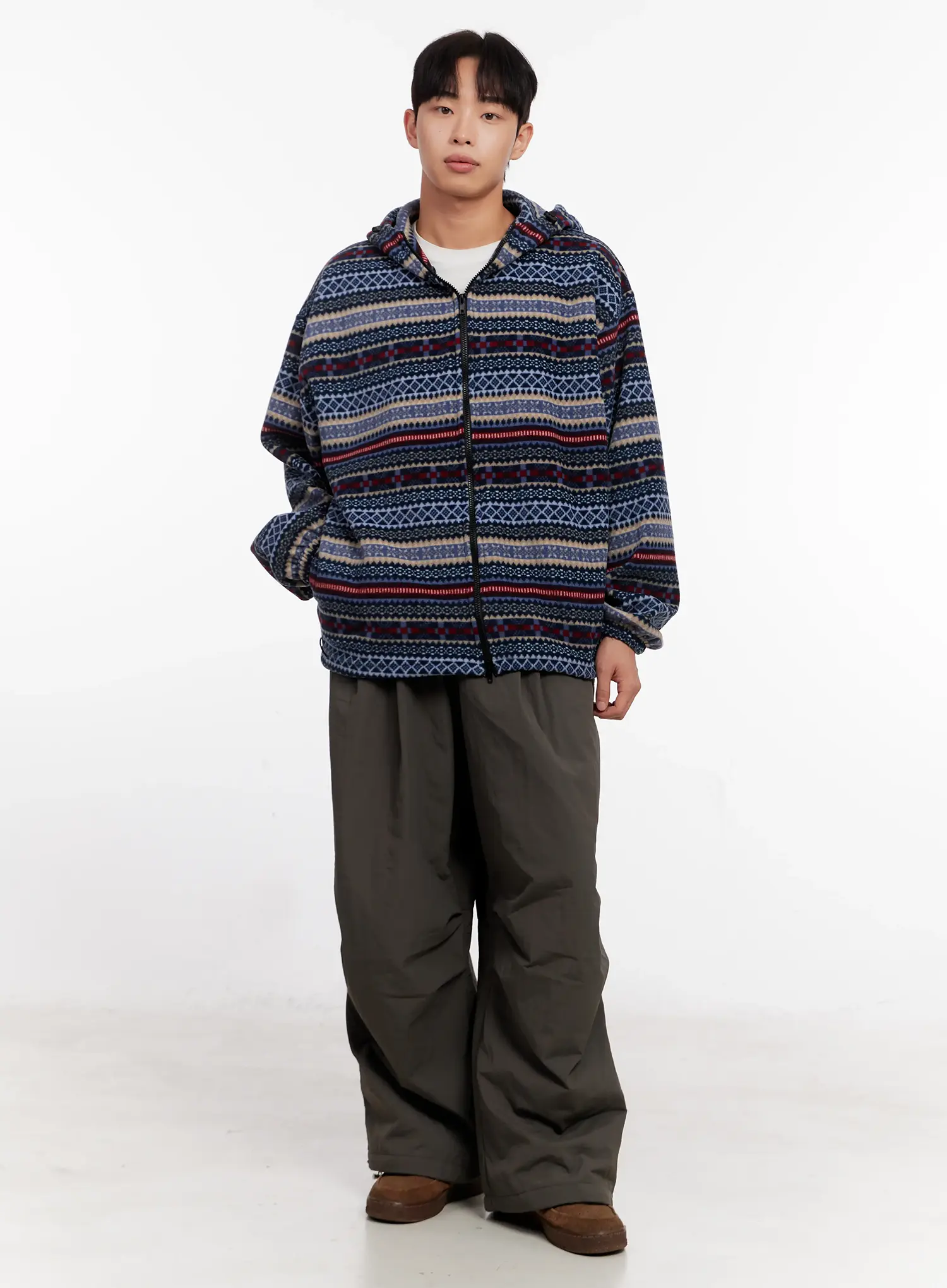 Men's Wide-Leg Parachute Padded Pants IO523 - Image 12