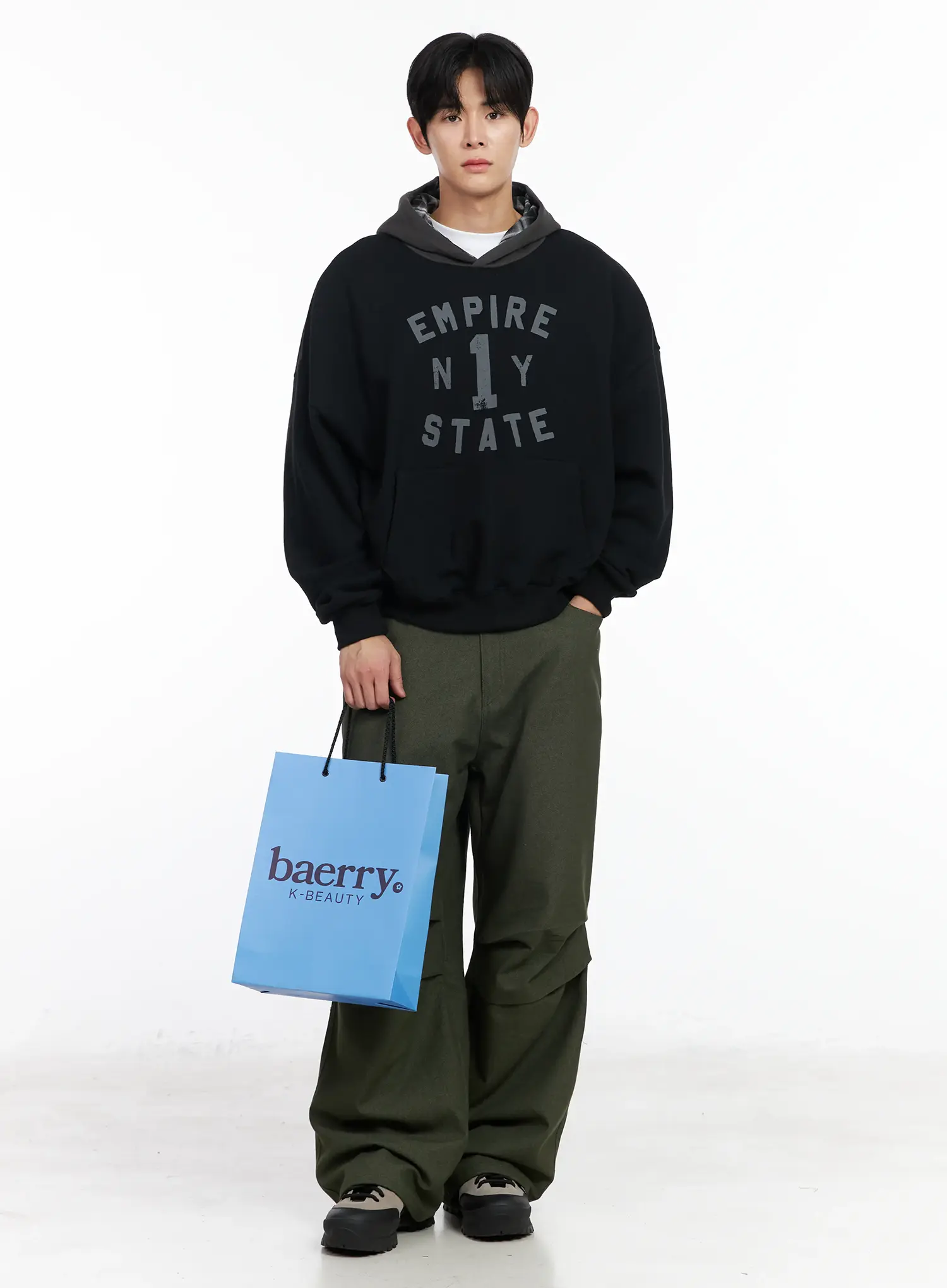 Men's Wide Leg Parachute Pants IM518 - Image 11