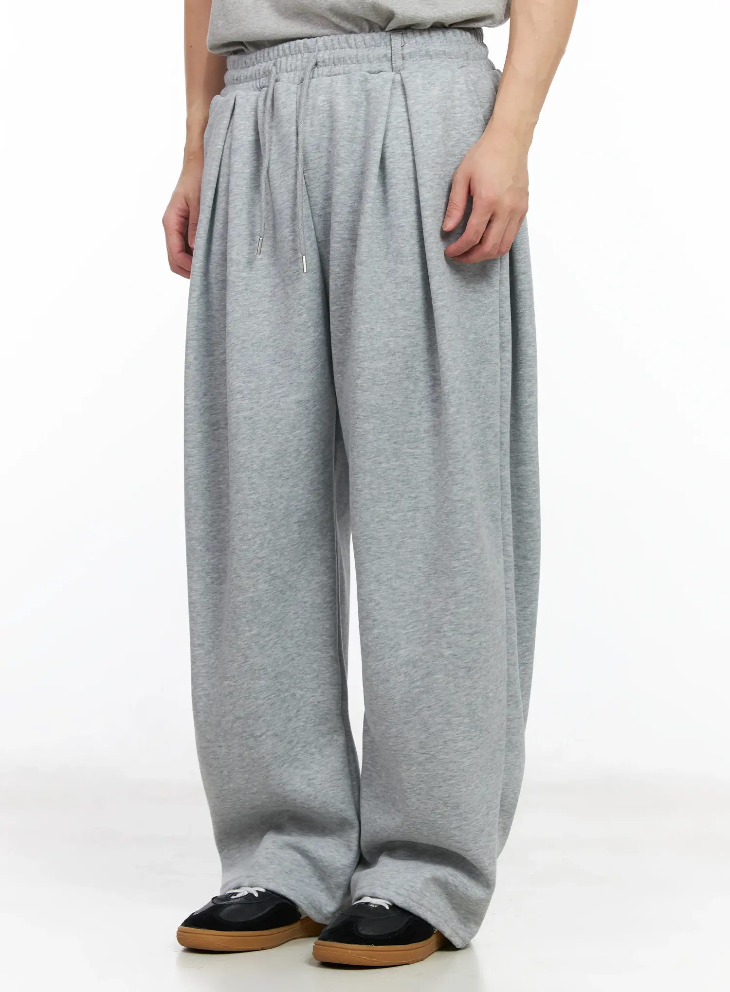 Men's Wide-Leg Pintuck Sweatpants IM518 - Image 5