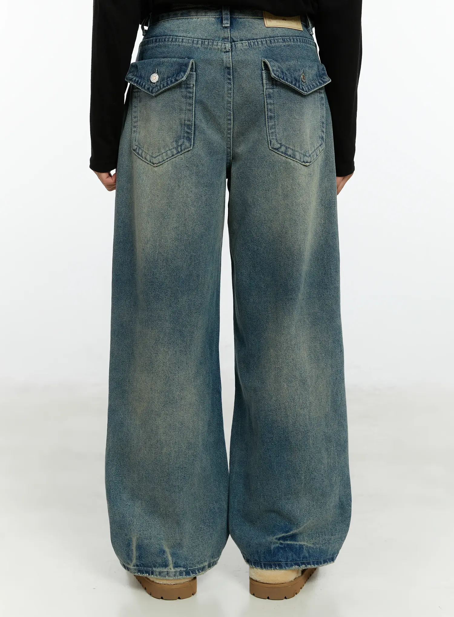 Men's Wide Leg Vintage Style Jeans IF510