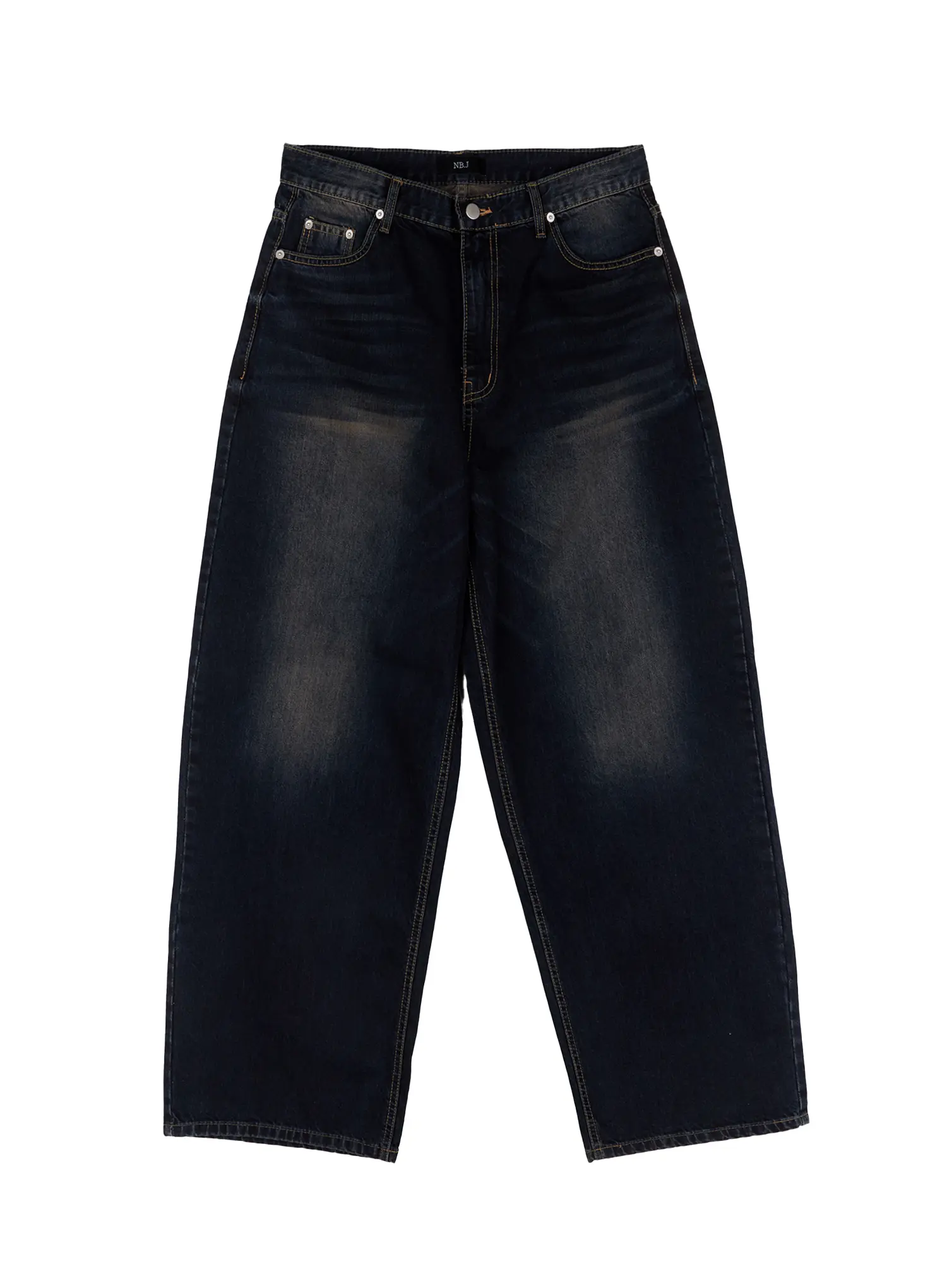 Men's Wide Leg Washed Jeans ID511 - Image 10