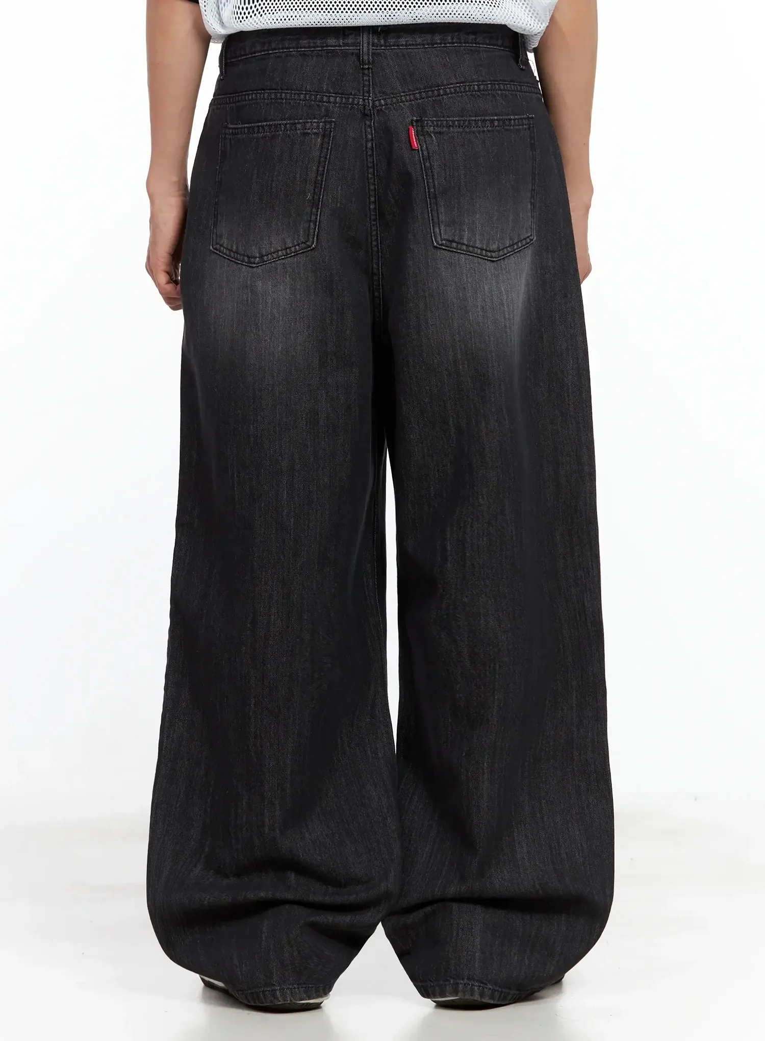 Men's Wide-Leg Washed Jeans IL516 - Image 10