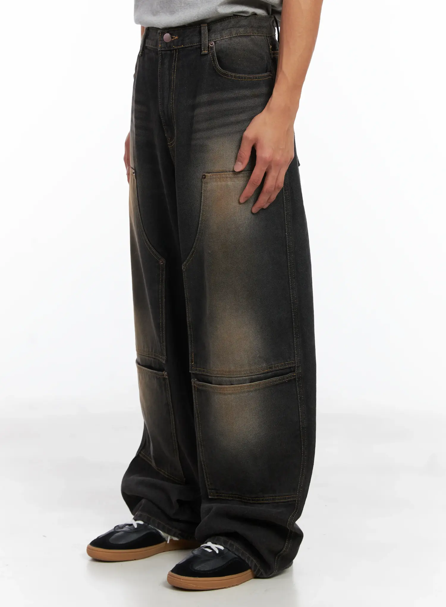 Men's Wide Utility Pocket Jeans ID511 - Image 4