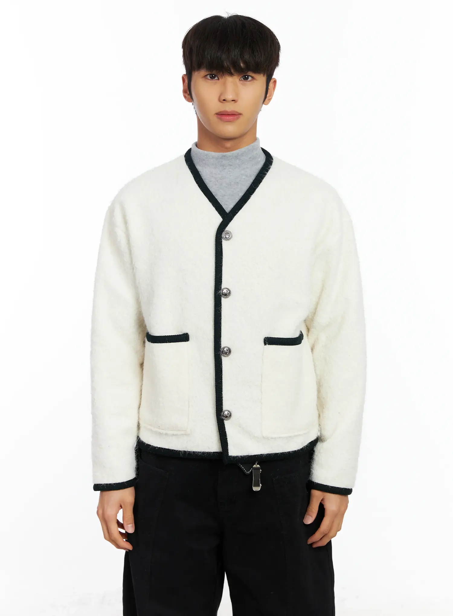 Men's Wool Blend Tweed Jacket IF504 - Image 12