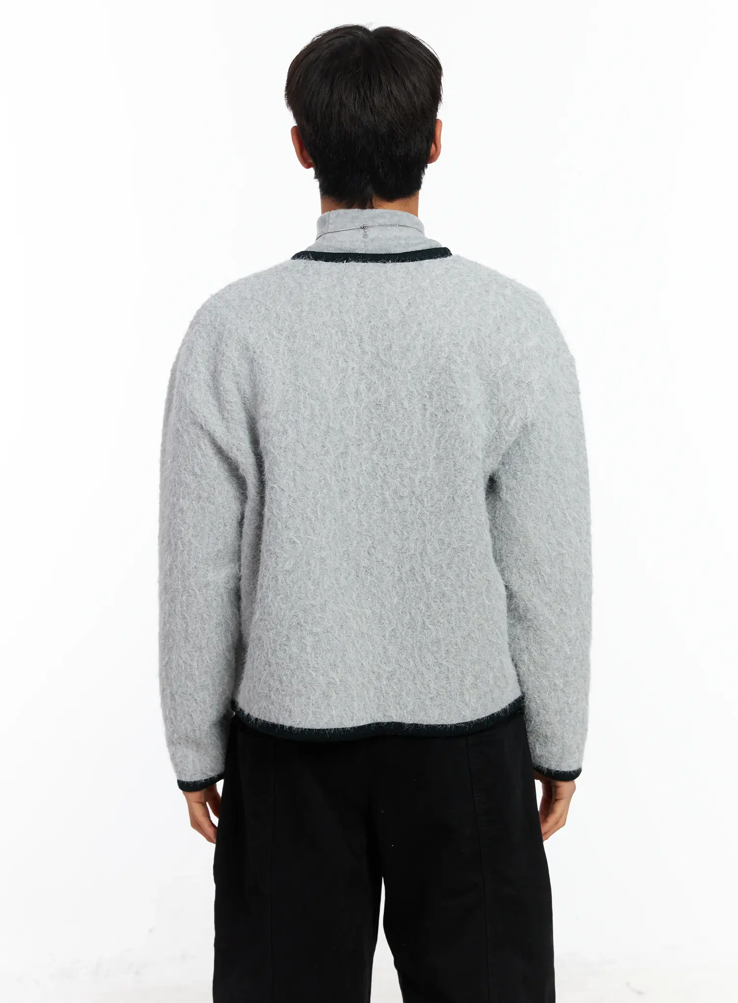 Men's Wool Blend Tweed Jacket IF504 - Image 5