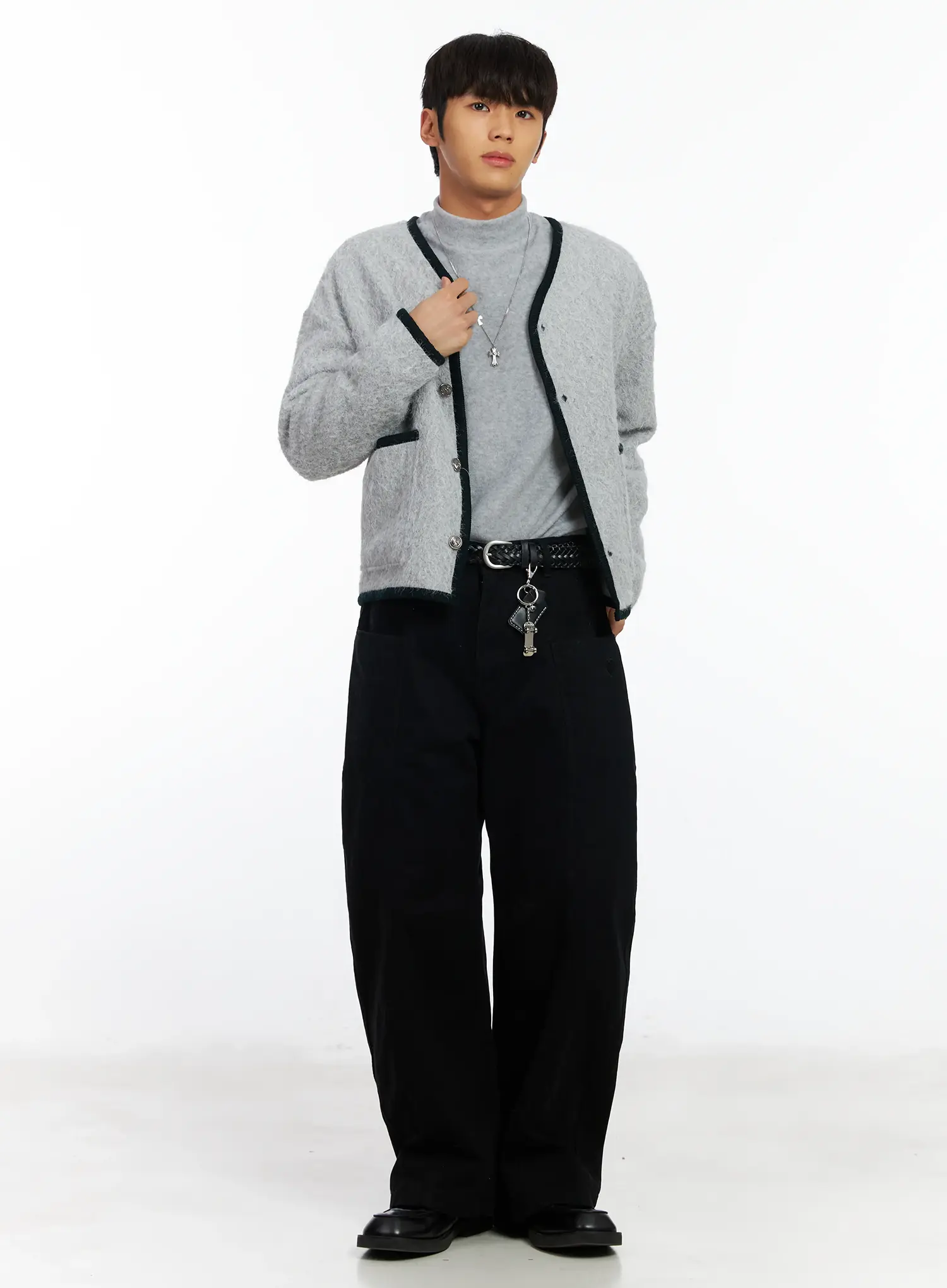 Men's Wool Blend Tweed Jacket IF504 - Image 8