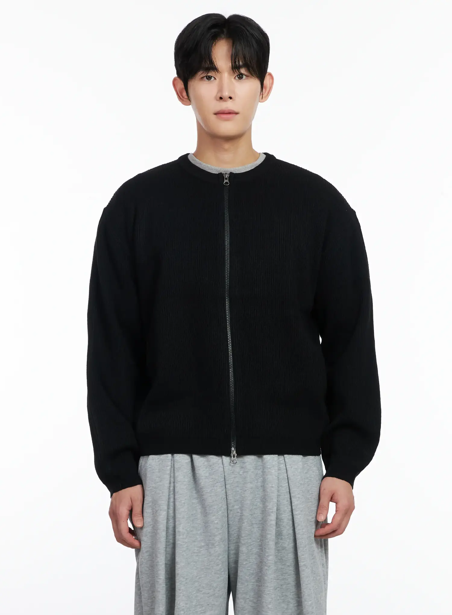 Men's Zip-Up Cardigan IM518 - Image 7