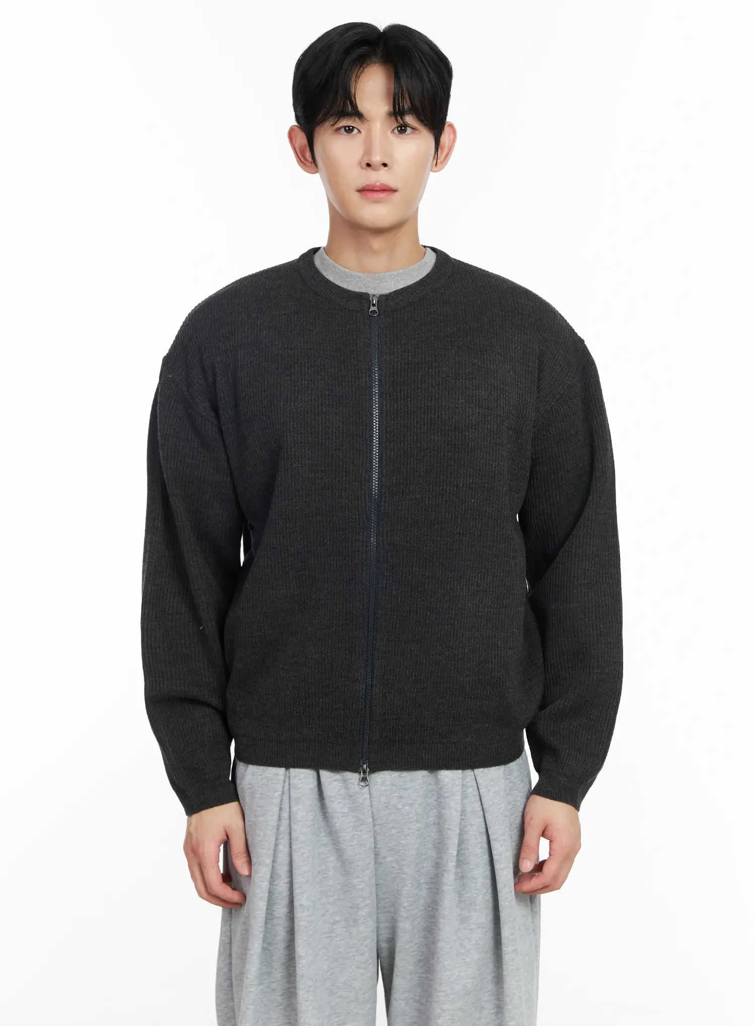 Men's Zip-Up Cardigan IM518 - Image 9