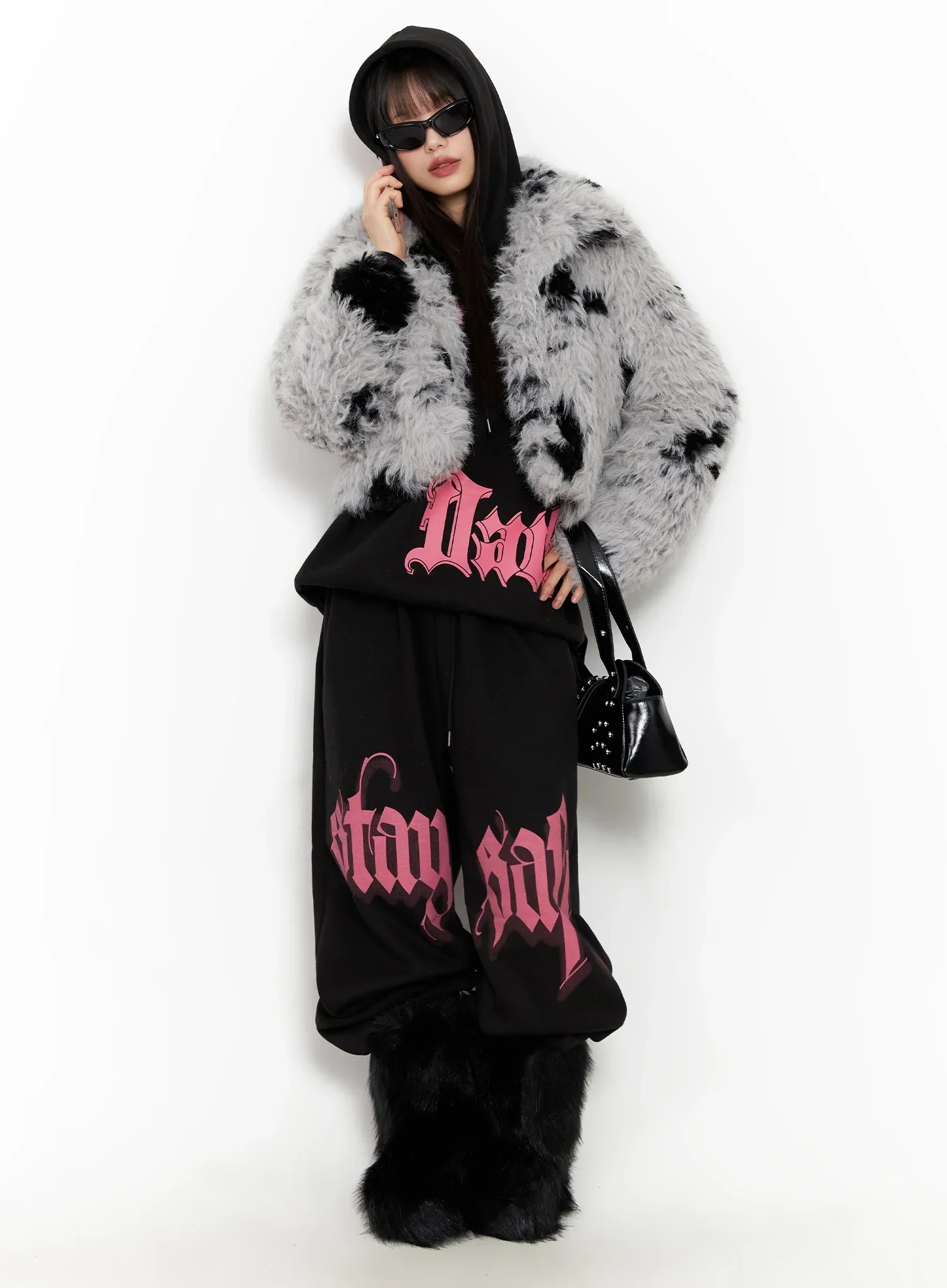 Merled Faux Fur Jacket IN503 - Image 2
