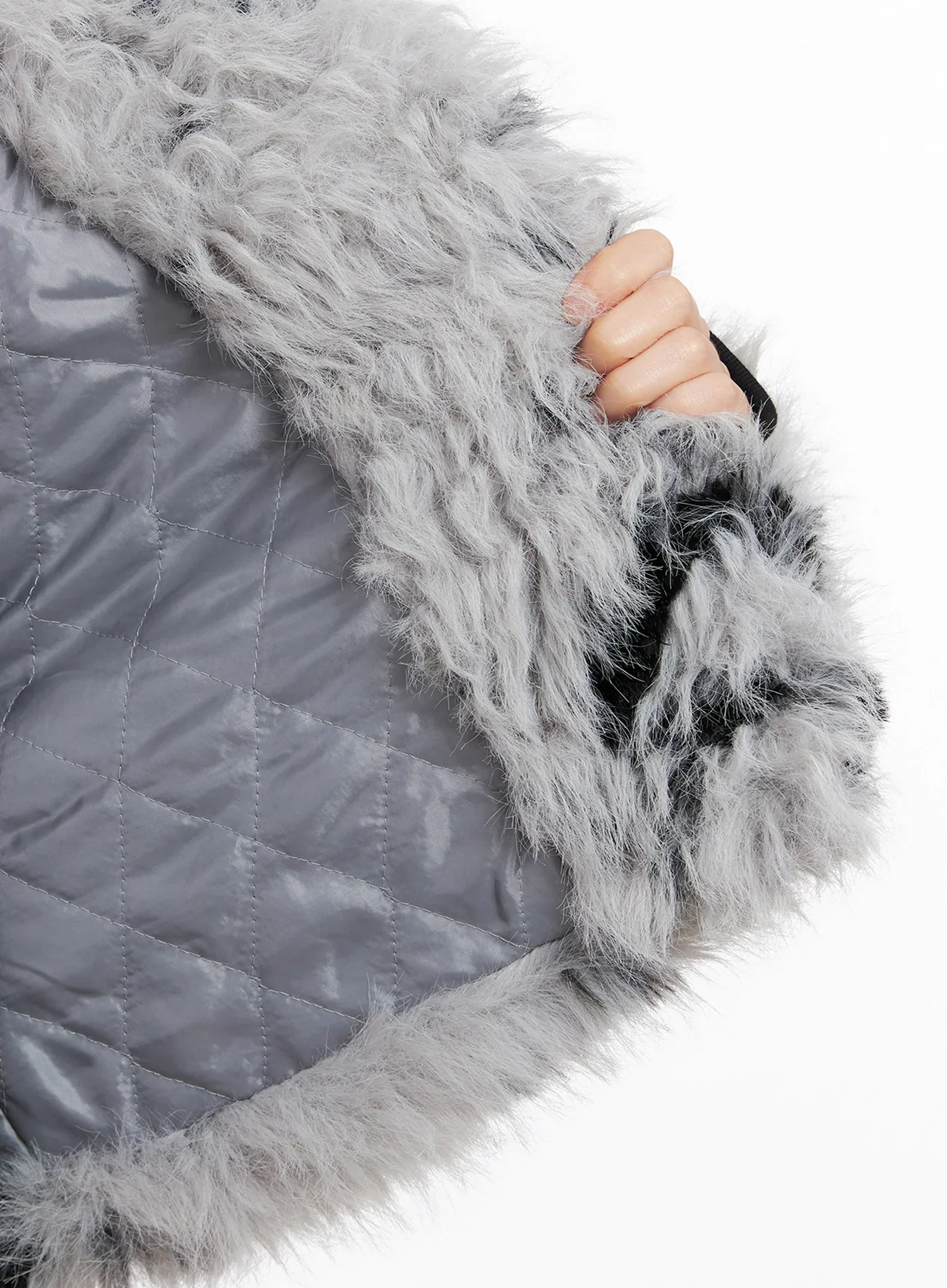 Merled Faux Fur Jacket IN503 - Image 8