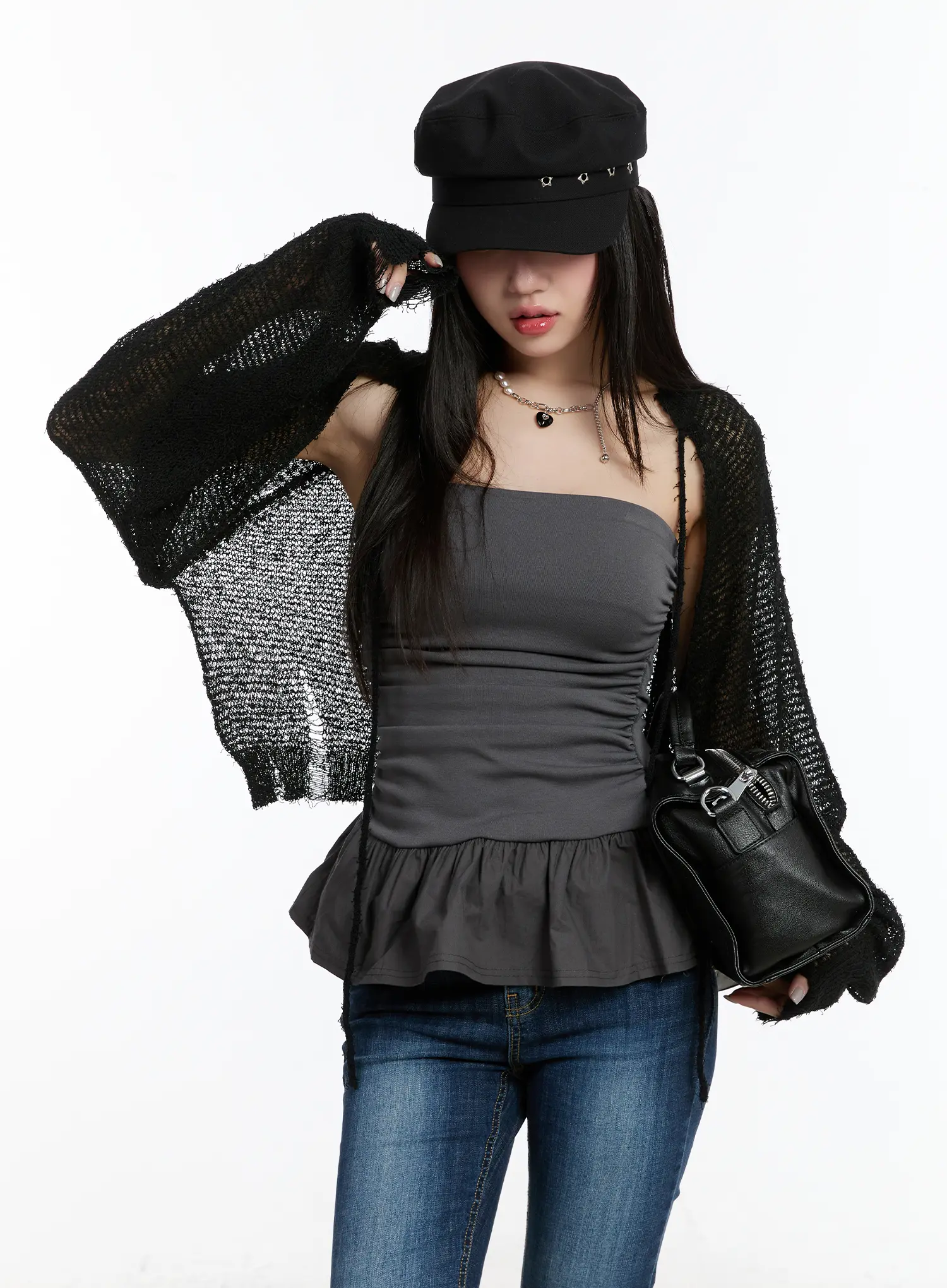 Mesh Knit Bolero Jacket CM511 - Image 11